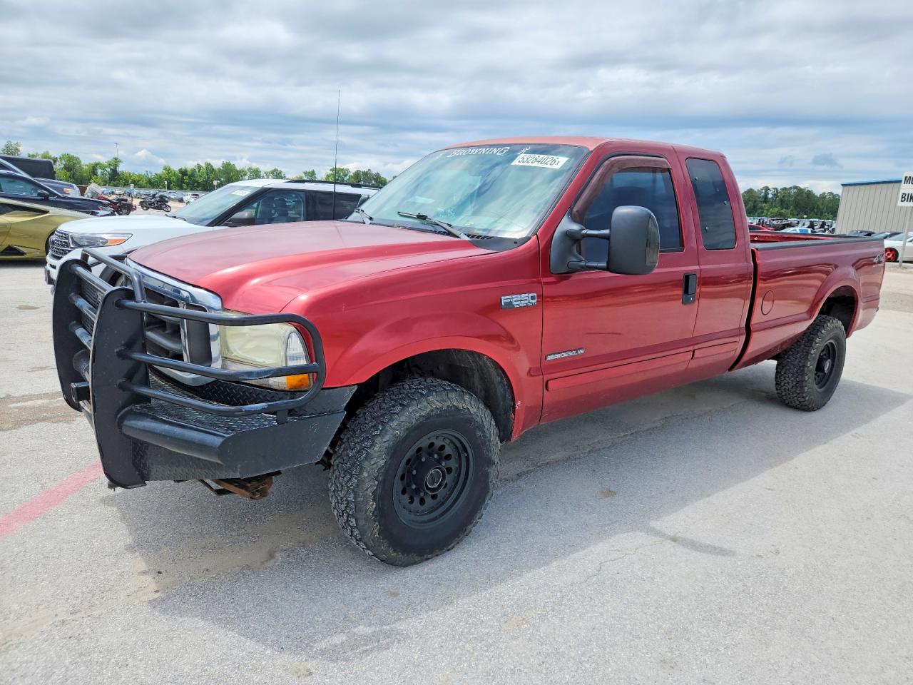2002 Ford F250 Super Duty Red vin: 1FTNX21F02EB75452