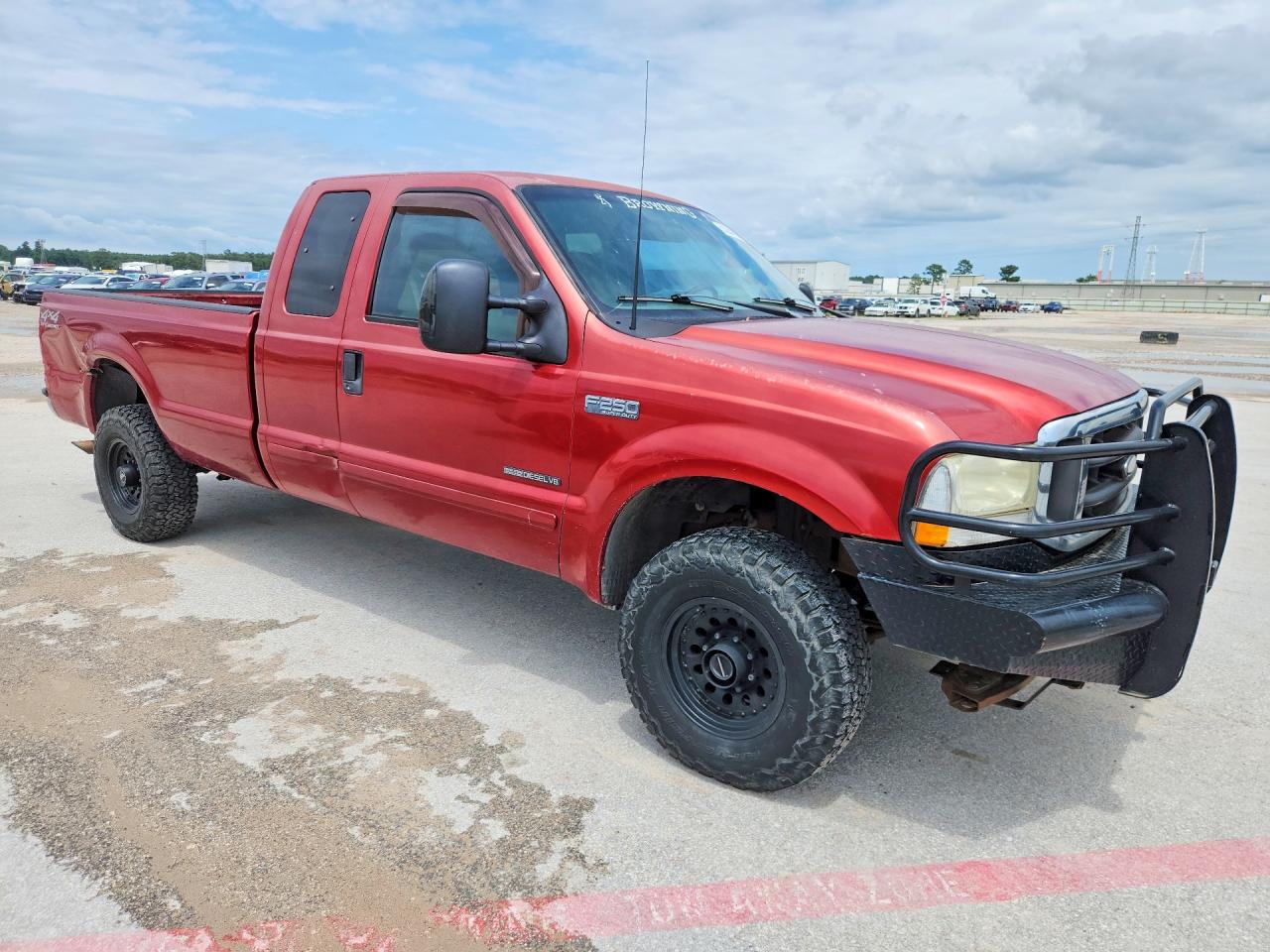2002 Ford F250 Super Duty Red vin: 1FTNX21F02EB75452
