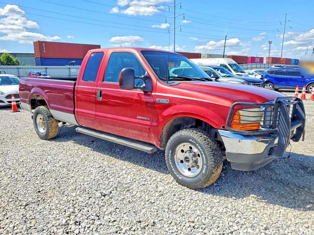 2001 Ford F250 Super Duty Maroon vin: 1FTNX21F11EB29532