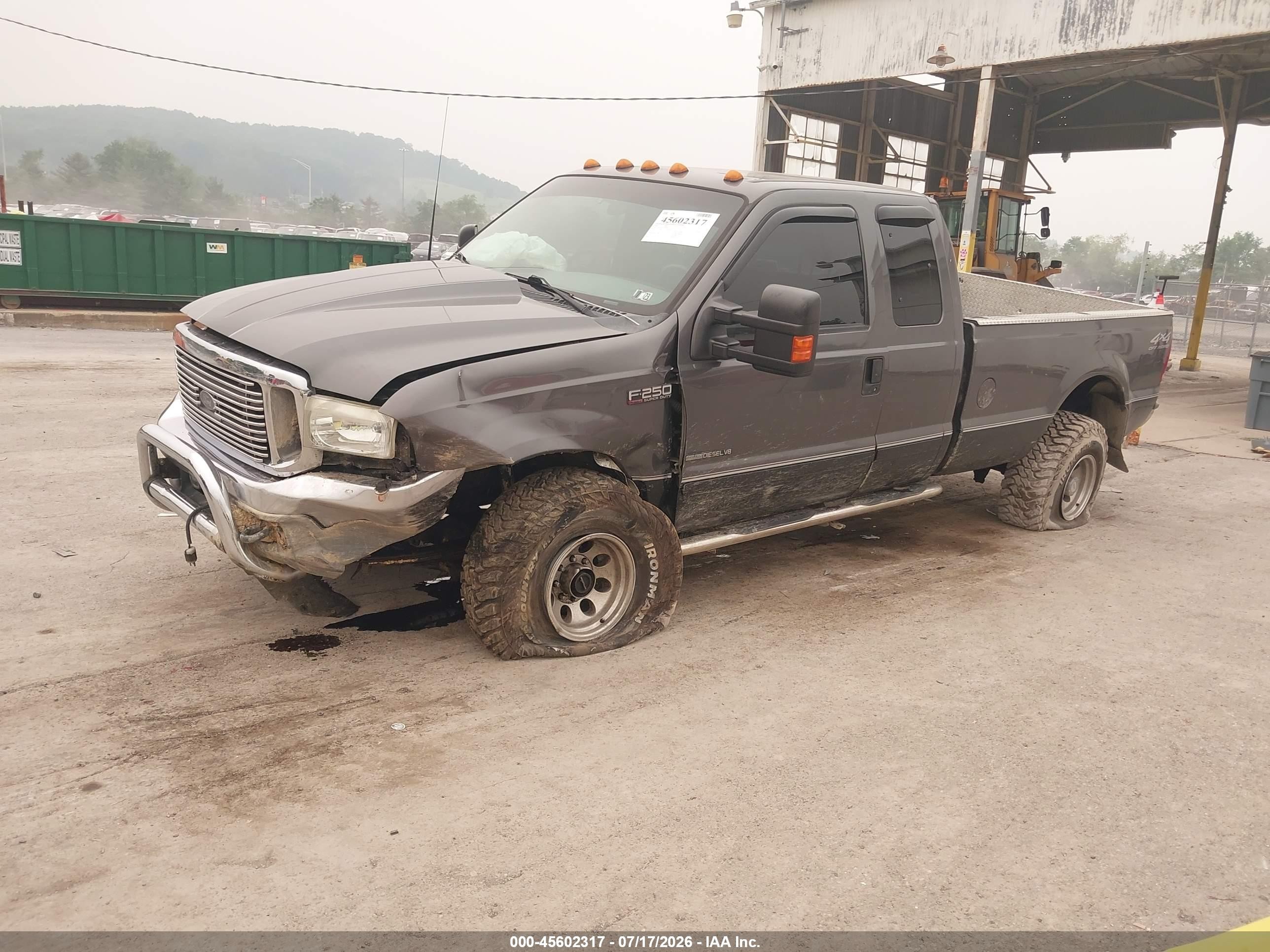 2002 Ford F-250 Lariat/xl/xlt Gray vin: 1FTNX21F12EC03307