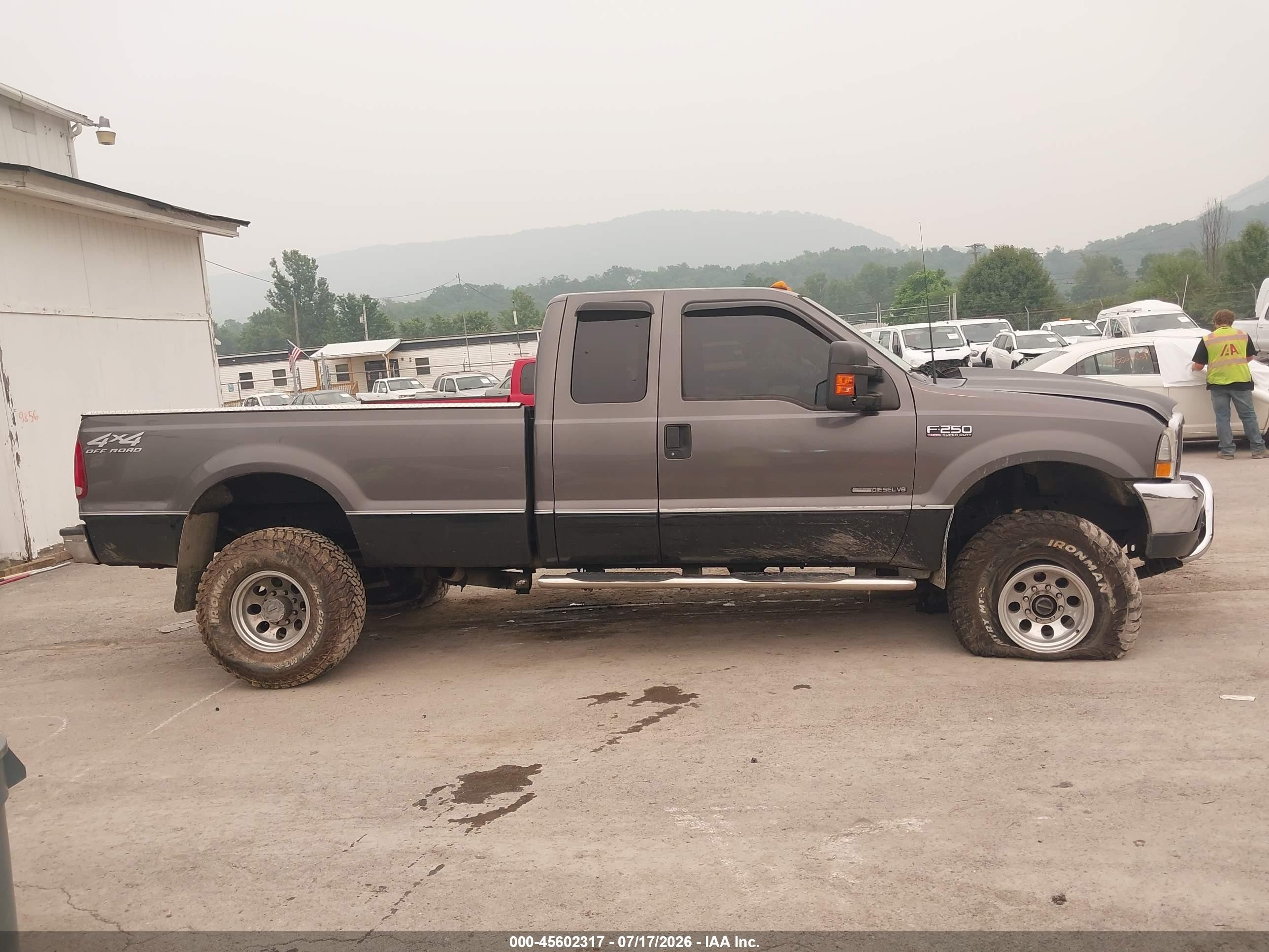2002 Ford F-250 Lariat/xl/xlt Gray vin: 1FTNX21F12EC03307