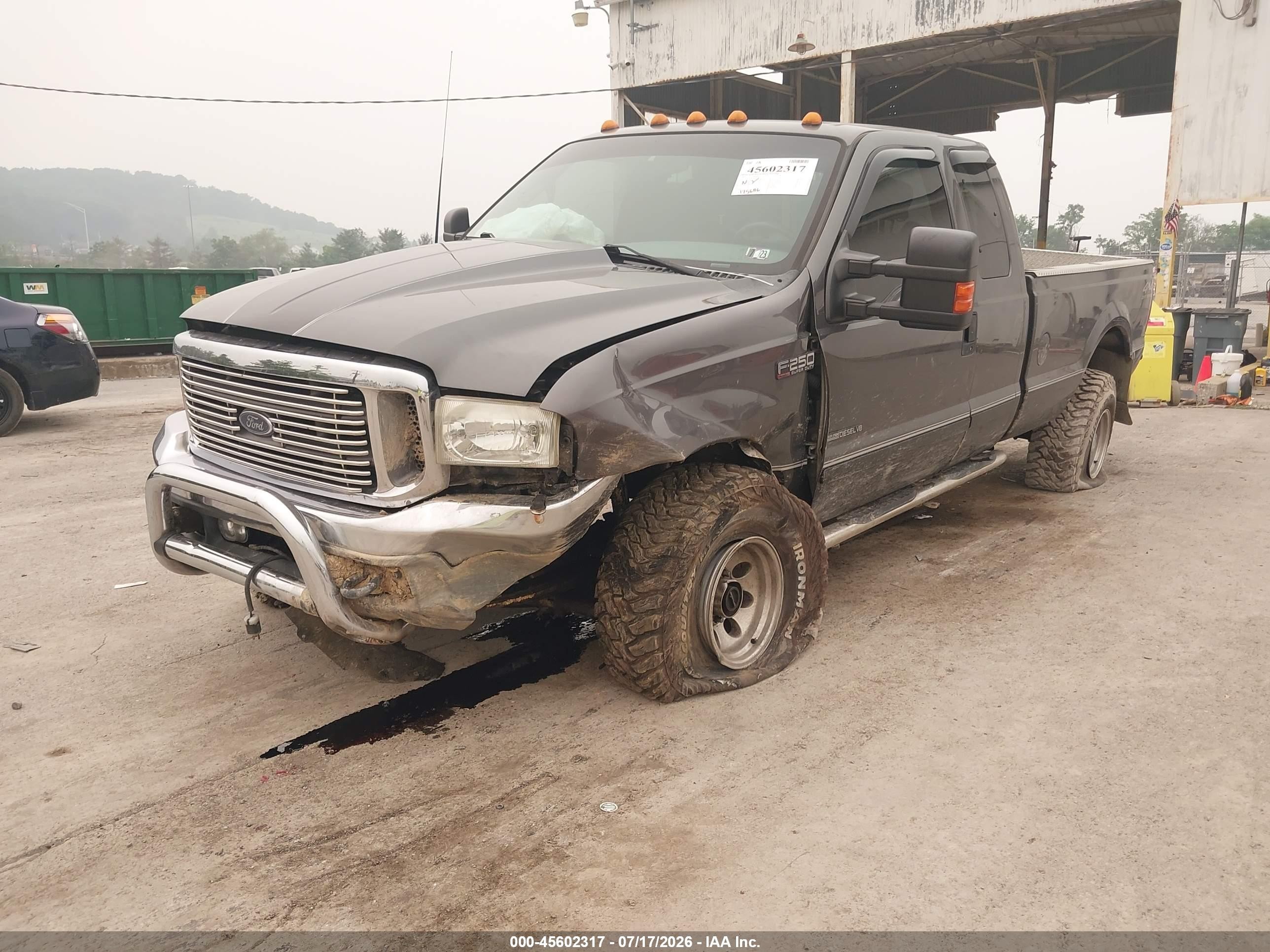 2002 Ford F-250 Lariat/xl/xlt Gray vin: 1FTNX21F12EC03307