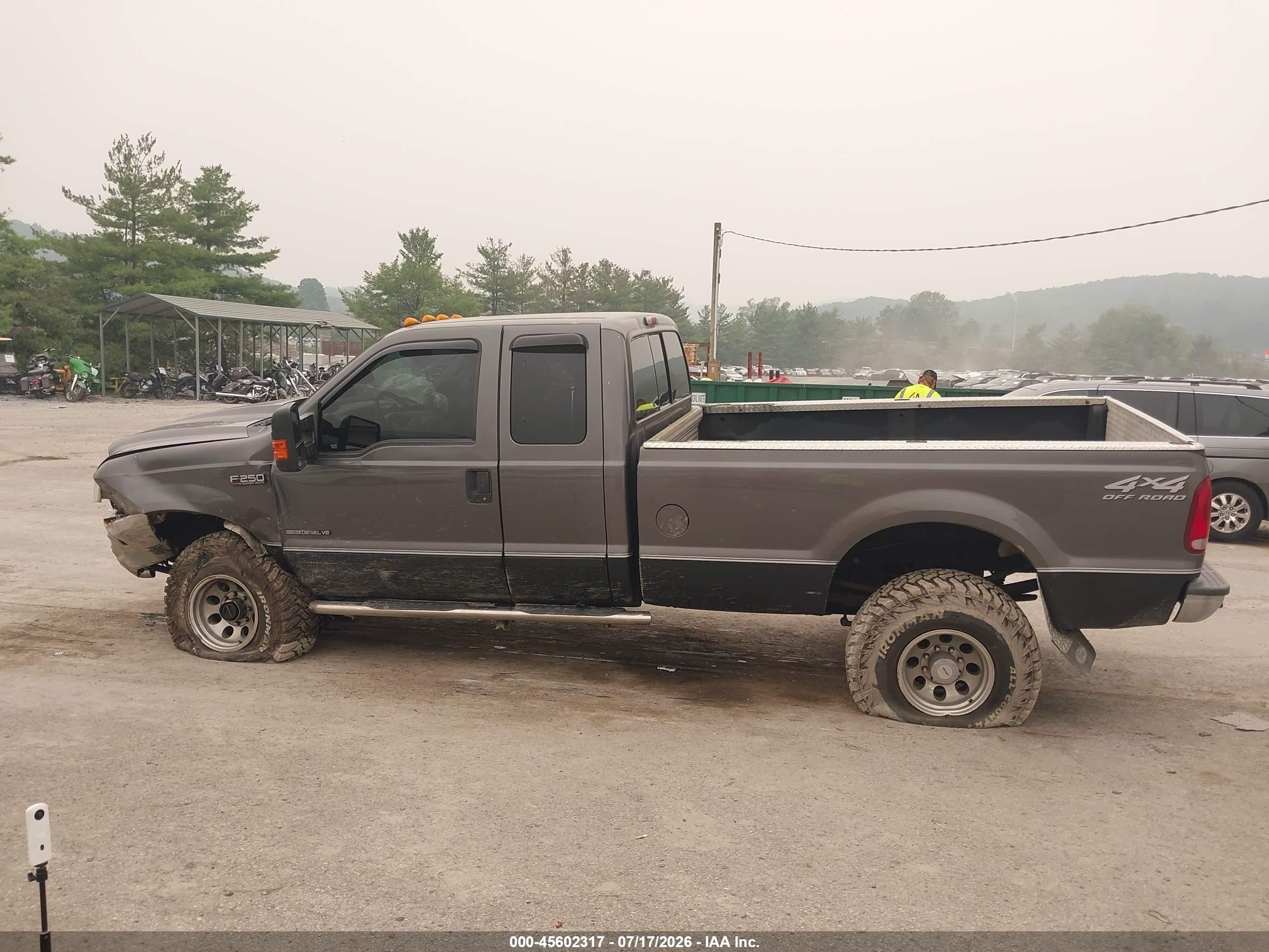 2002 Ford F-250 Lariat/xl/xlt Gray vin: 1FTNX21F12EC03307