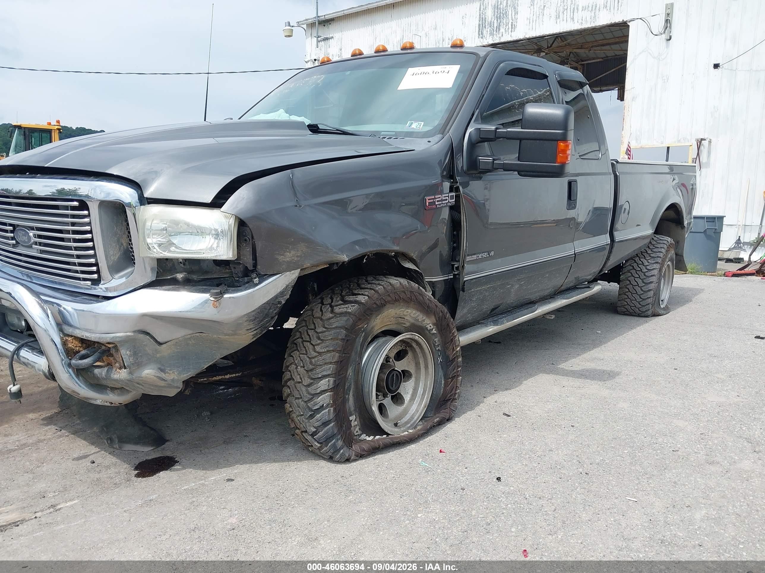 2002 Ford F-250 Lariat/xl/xlt Gray vin: 1FTNX21F12EC03307