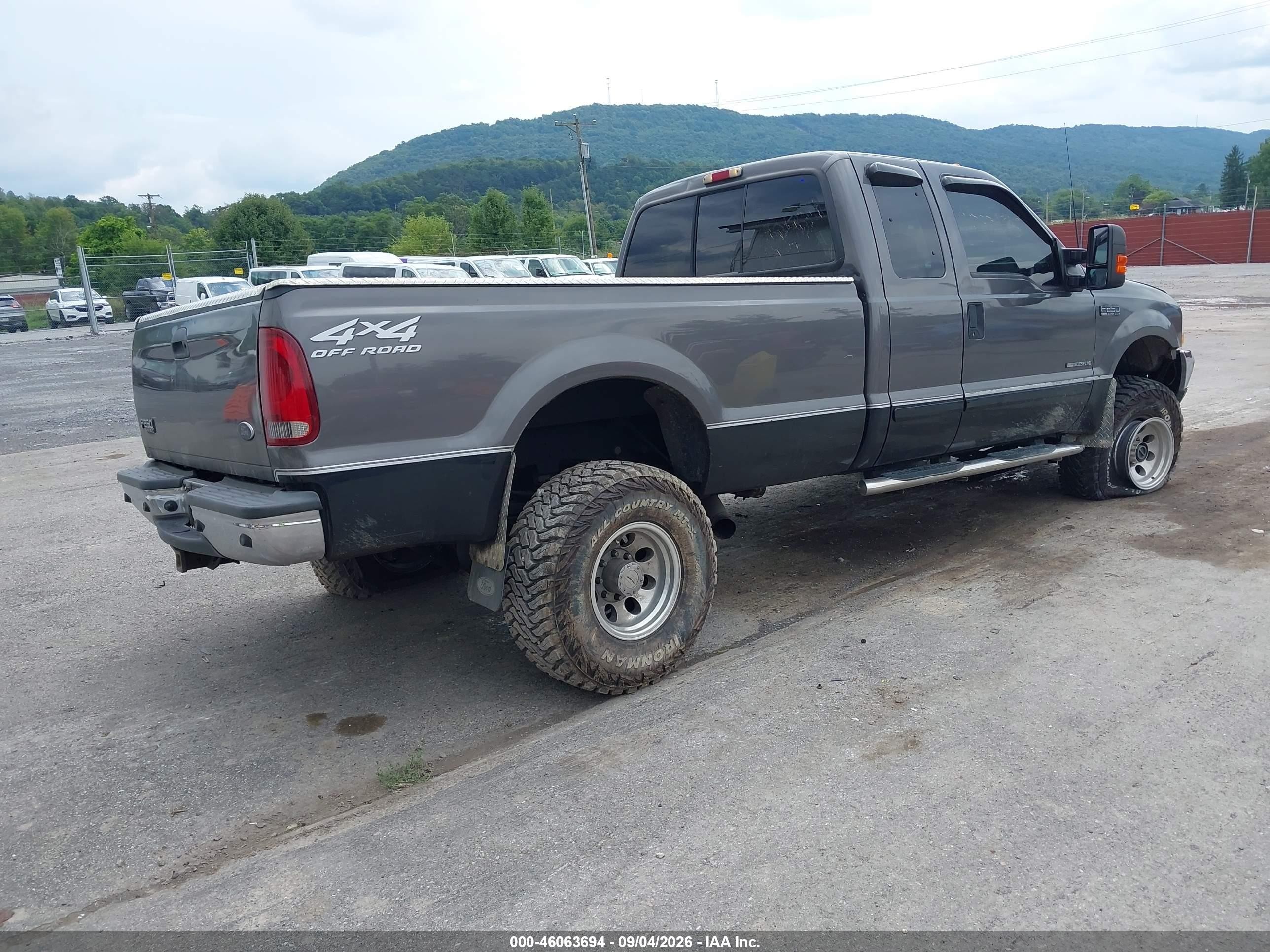 2002 Ford F-250 Lariat/xl/xlt Gray vin: 1FTNX21F12EC03307
