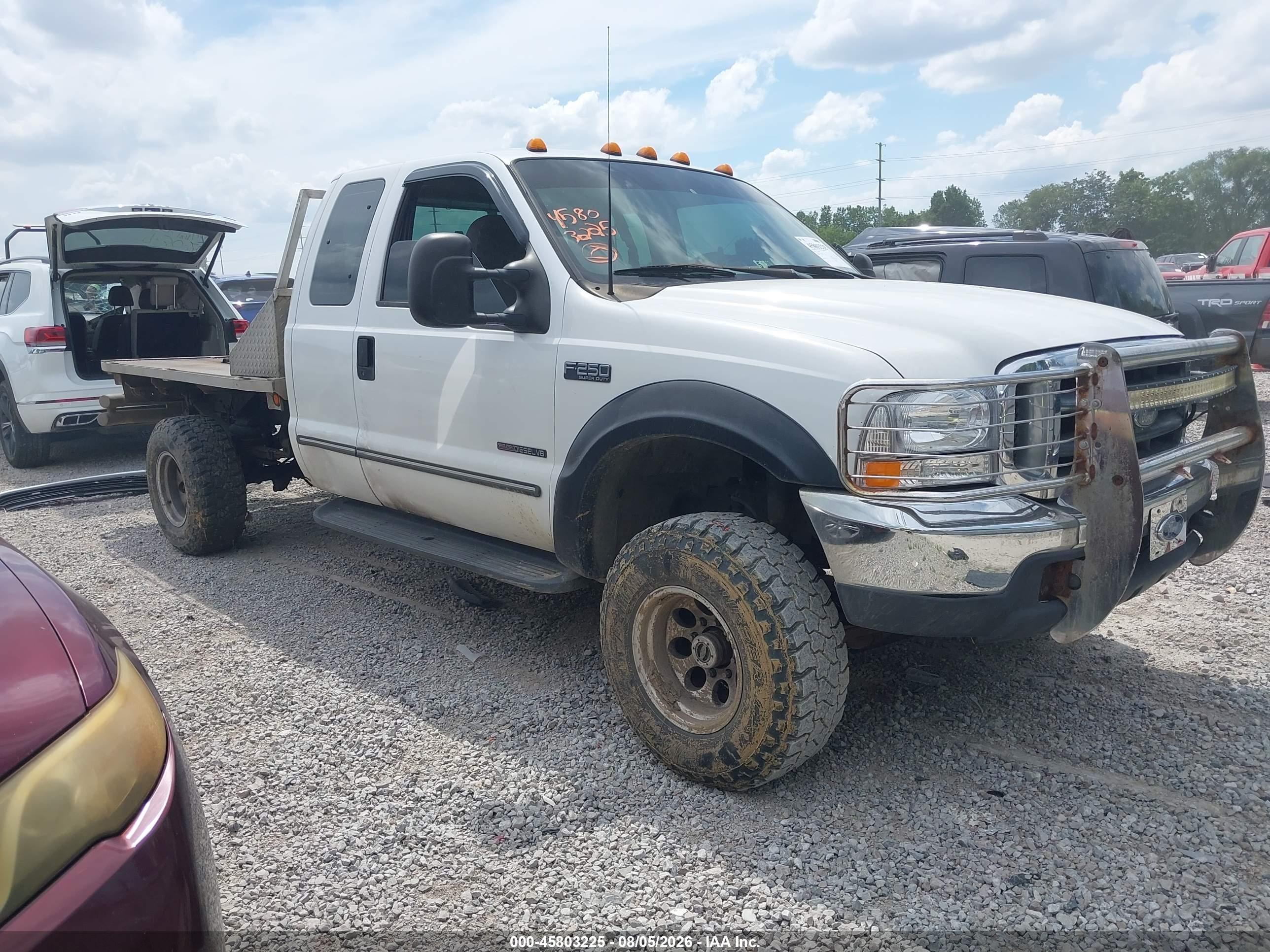 1999 Ford F-250 Lariat/xl/xlt White vin: 1FTNX21F1XED70306