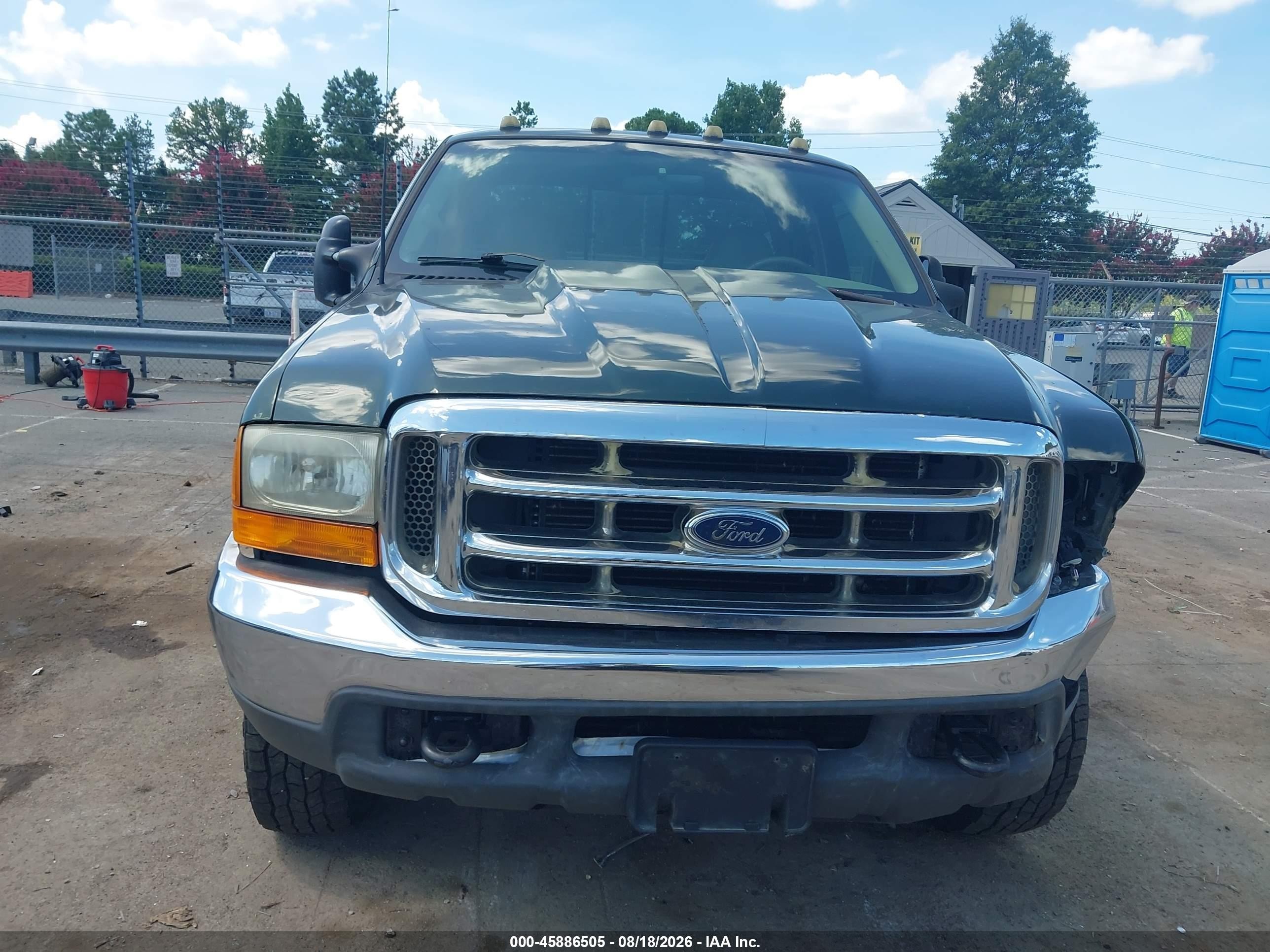2000 Ford F-250 Lariat/xl/xlt Green vin: 1FTNX21F1YEE46253
