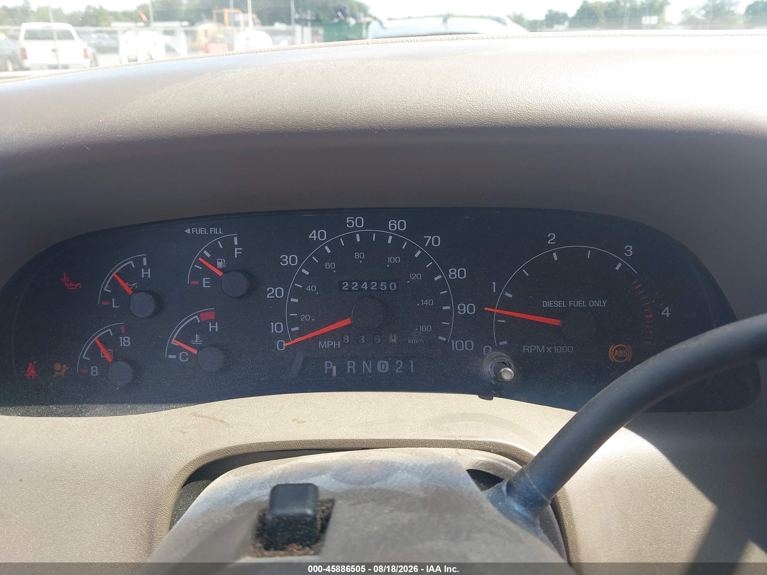 2000 Ford F-250 Lariat/xl/xlt Green vin: 1FTNX21F1YEE46253