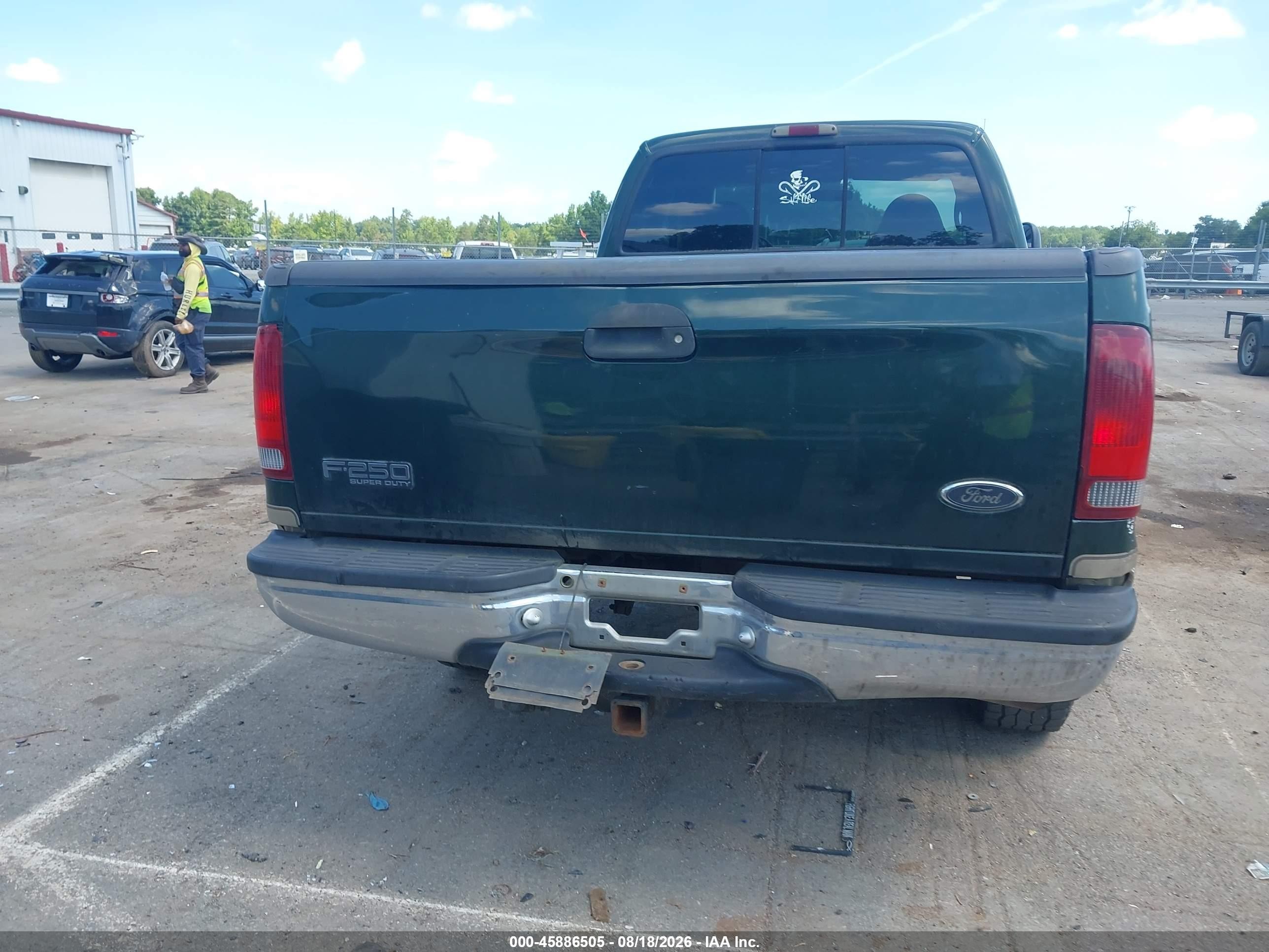 2000 Ford F-250 Lariat/xl/xlt Green vin: 1FTNX21F1YEE46253