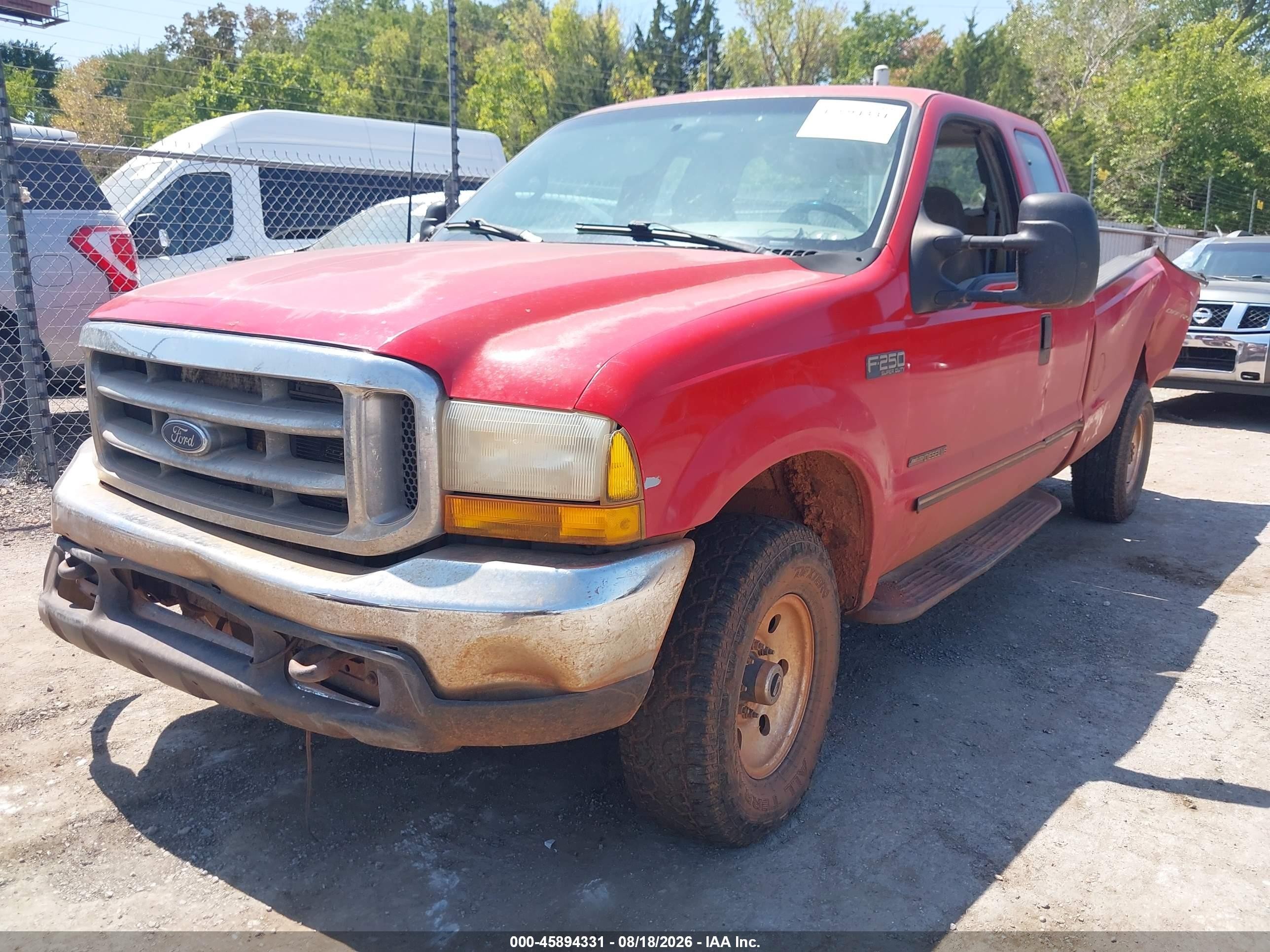 1999 Ford F-250 Lariat/xl/xlt Red vin: 1FTNX21F2XEC99021