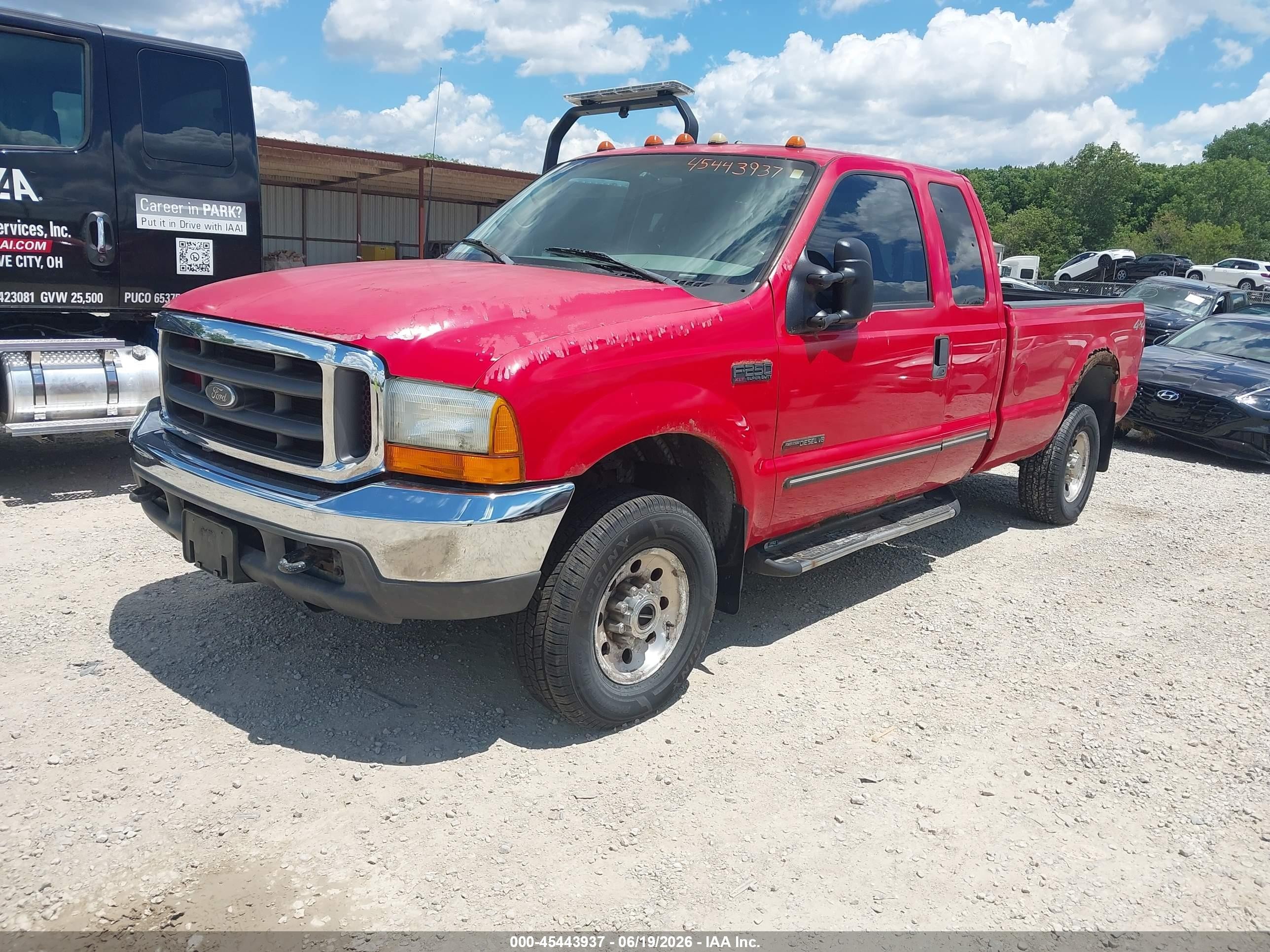 2000 Ford F-250 Lariat/xl/xlt Red vin: 1FTNX21F2YED98827