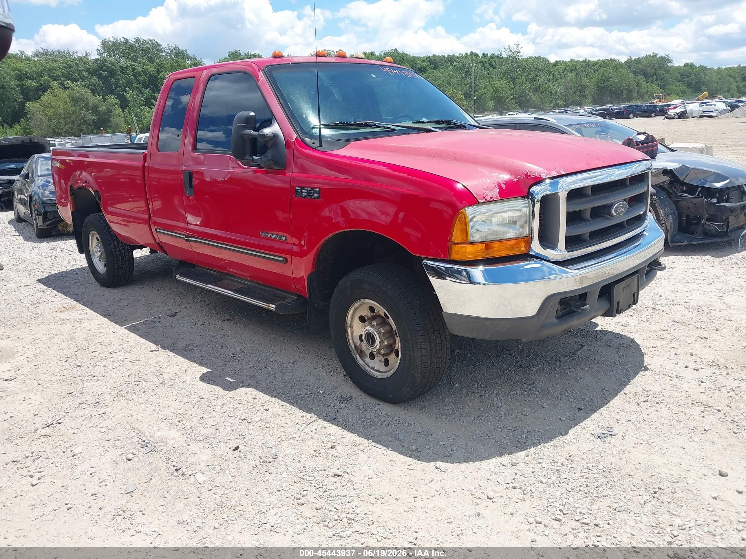 2000 Ford F-250 Lariat/xl/xlt Red vin: 1FTNX21F2YED98827