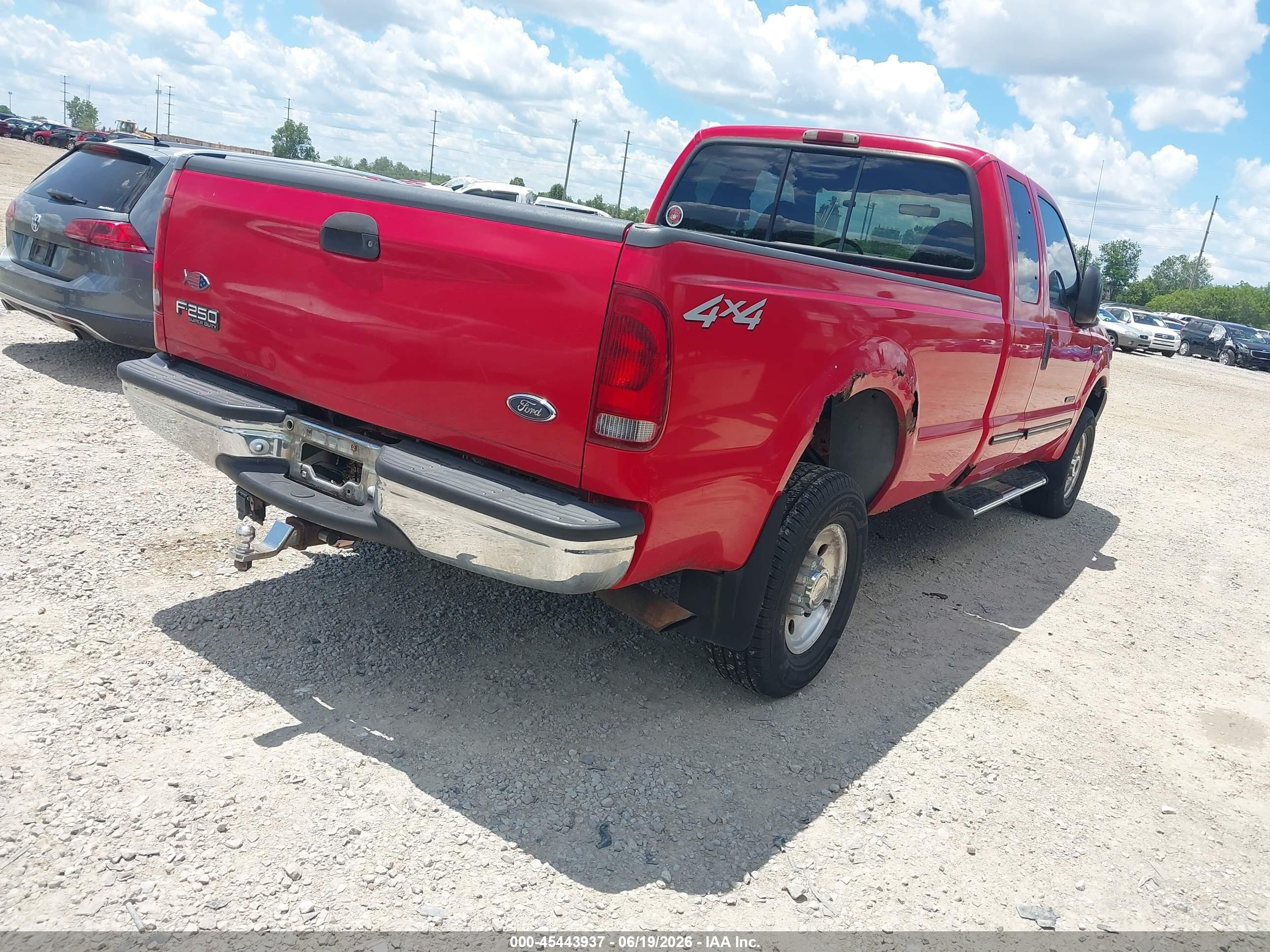 2000 Ford F-250 Lariat/xl/xlt Red vin: 1FTNX21F2YED98827