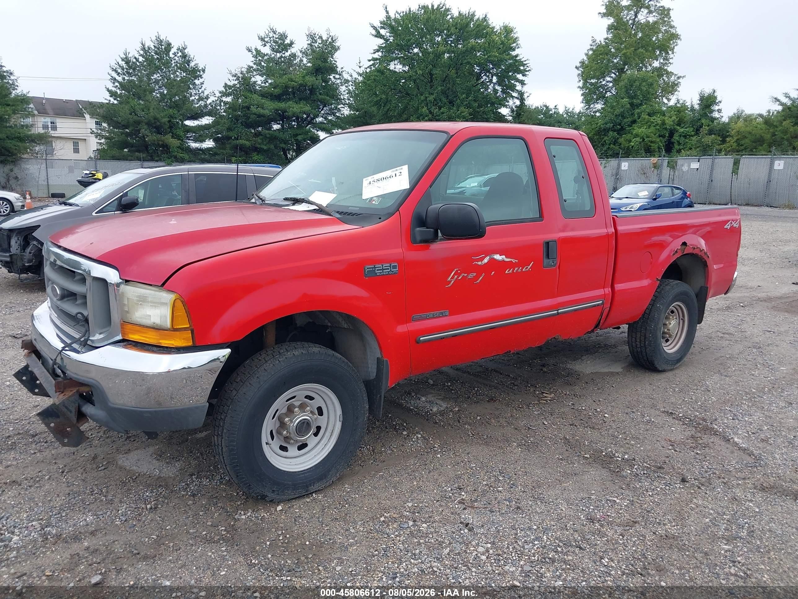 2000 Ford F-250 Lariat/xl/xlt Red vin: 1FTNX21F2YEE56502