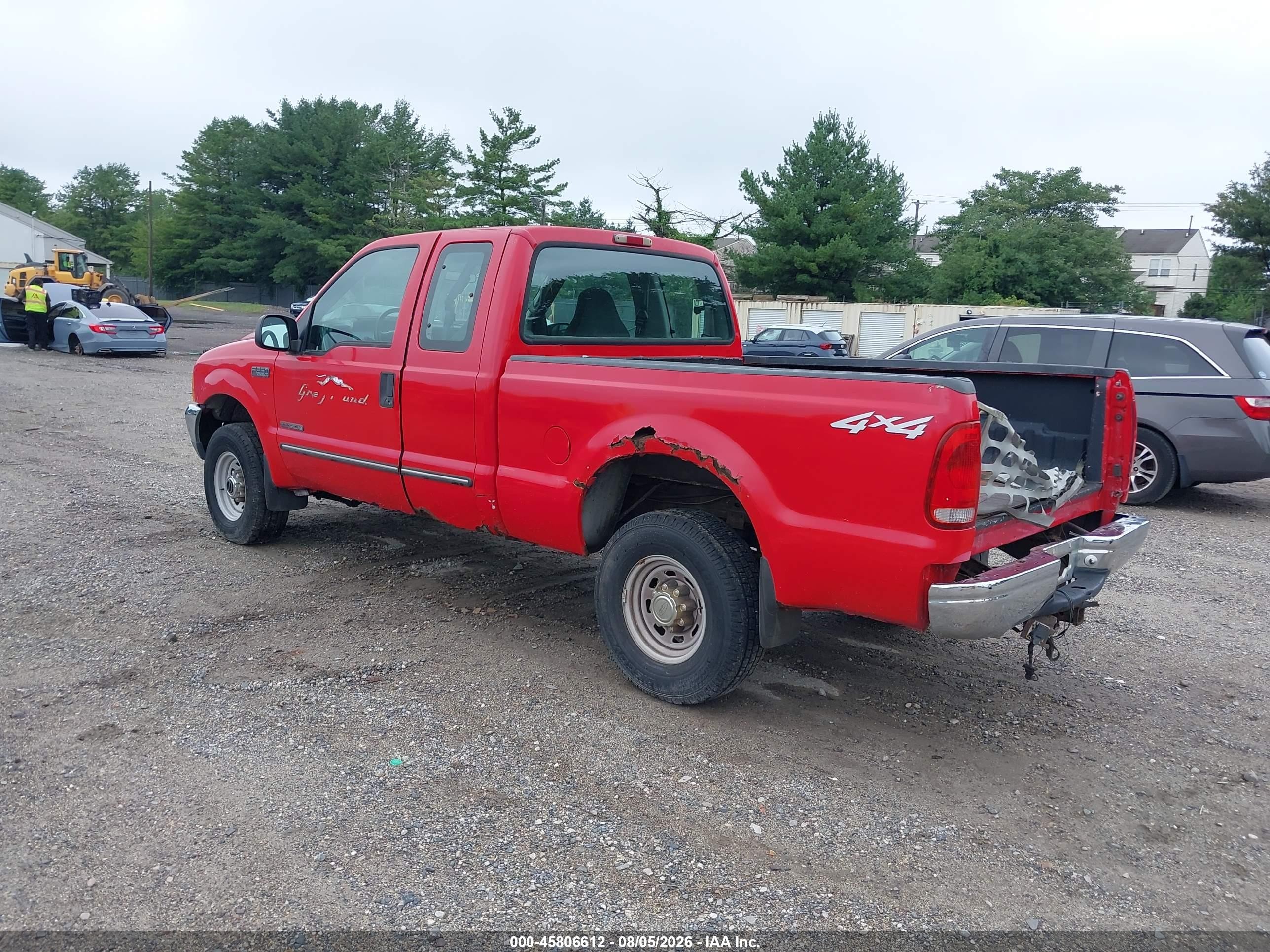 2000 Ford F-250 Lariat/xl/xlt Red vin: 1FTNX21F2YEE56502