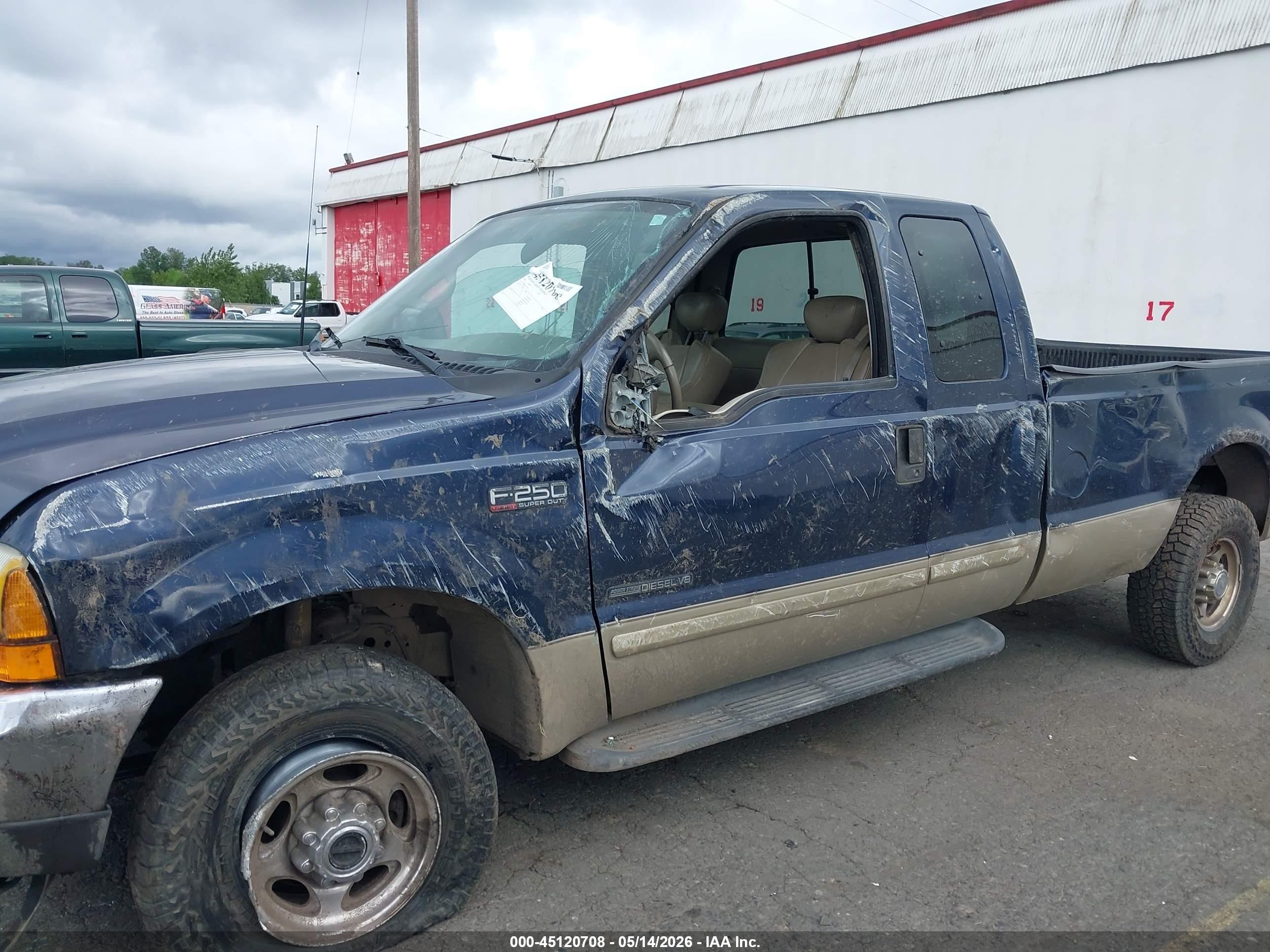 2001 Ford F-250 Lariat/xl/xlt Dark Blue vin: 1FTNX21F31EC33939