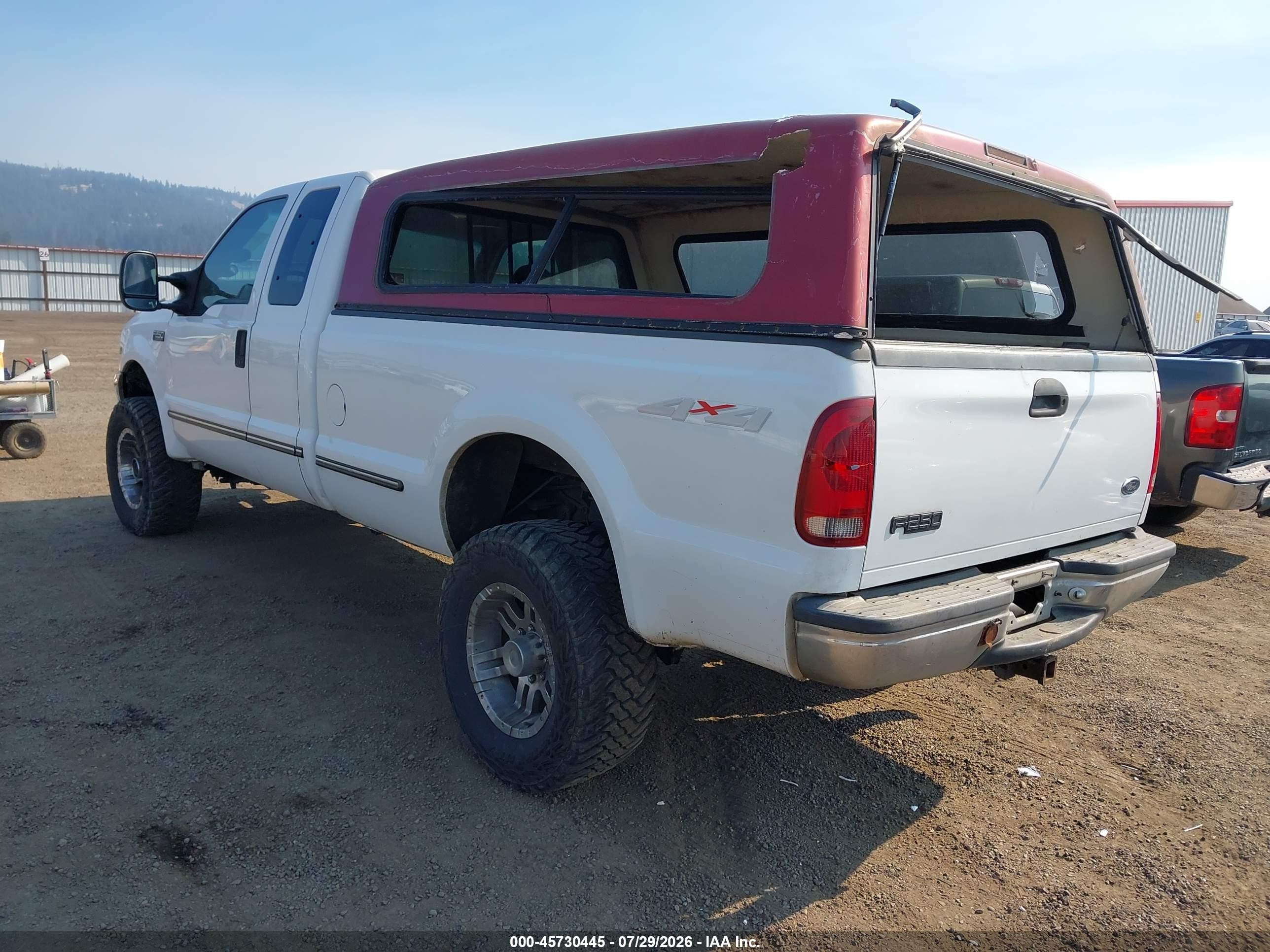1999 Ford F-250 Lariat/xl/xlt White vin: 1FTNX21F3XEB61942