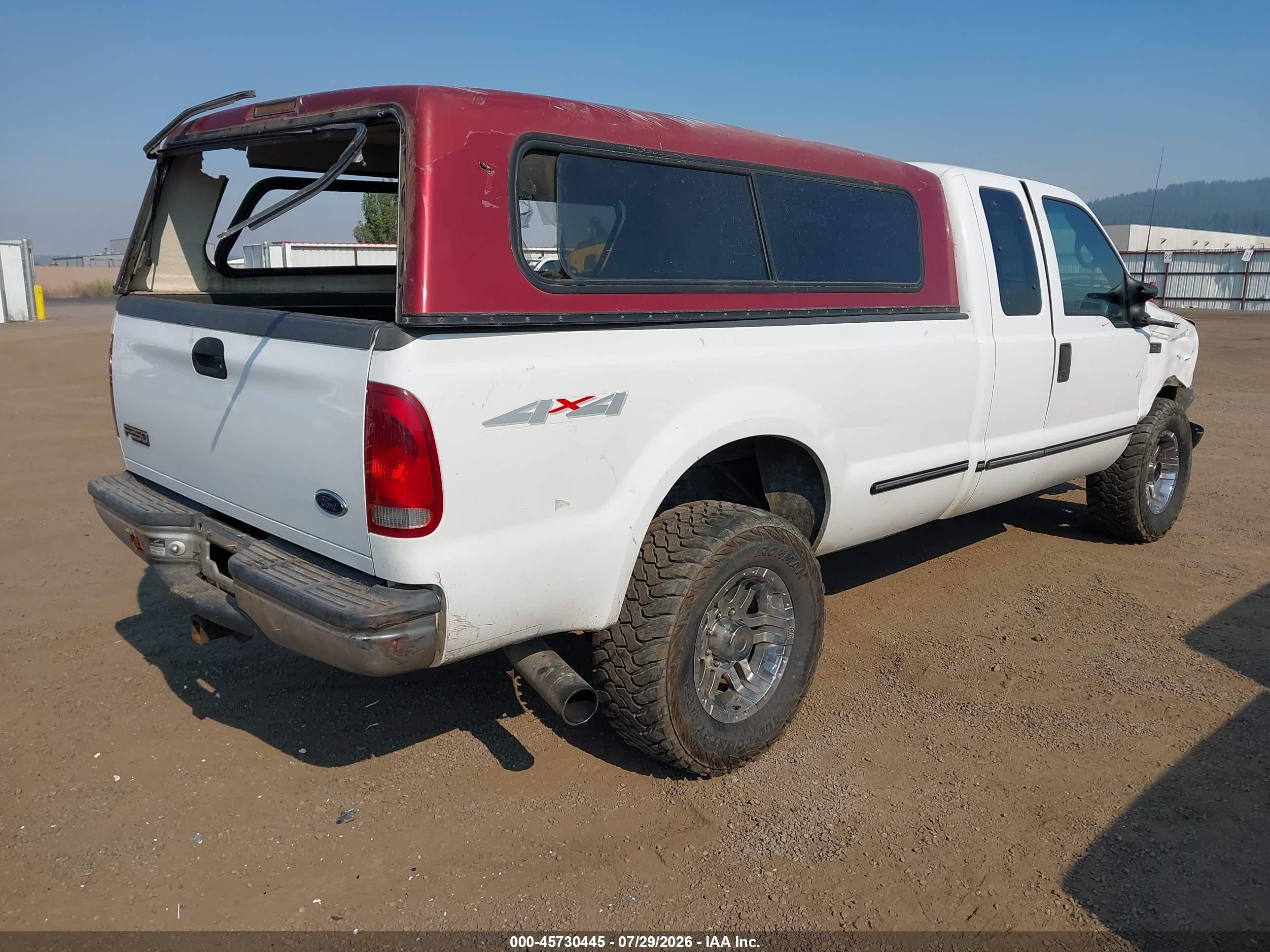 1999 Ford F-250 Lariat/xl/xlt White vin: 1FTNX21F3XEB61942
