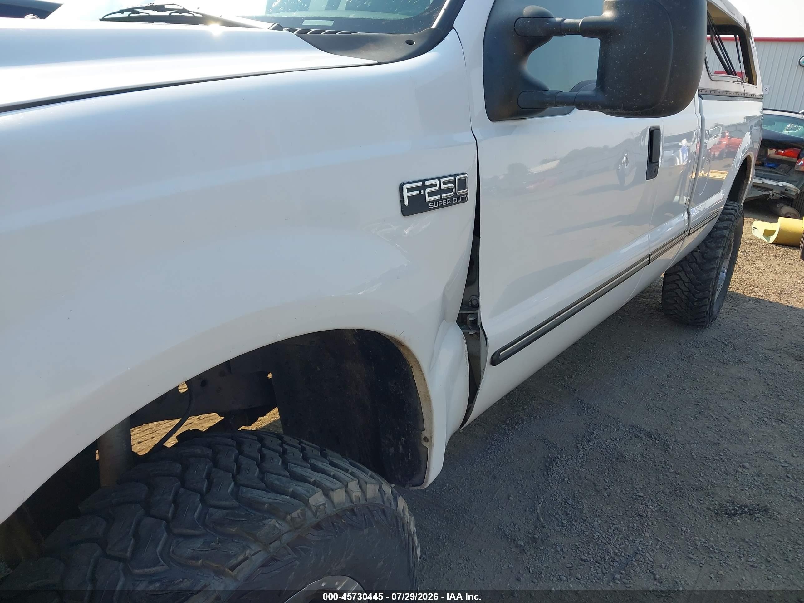 1999 Ford F-250 Lariat/xl/xlt White vin: 1FTNX21F3XEB61942