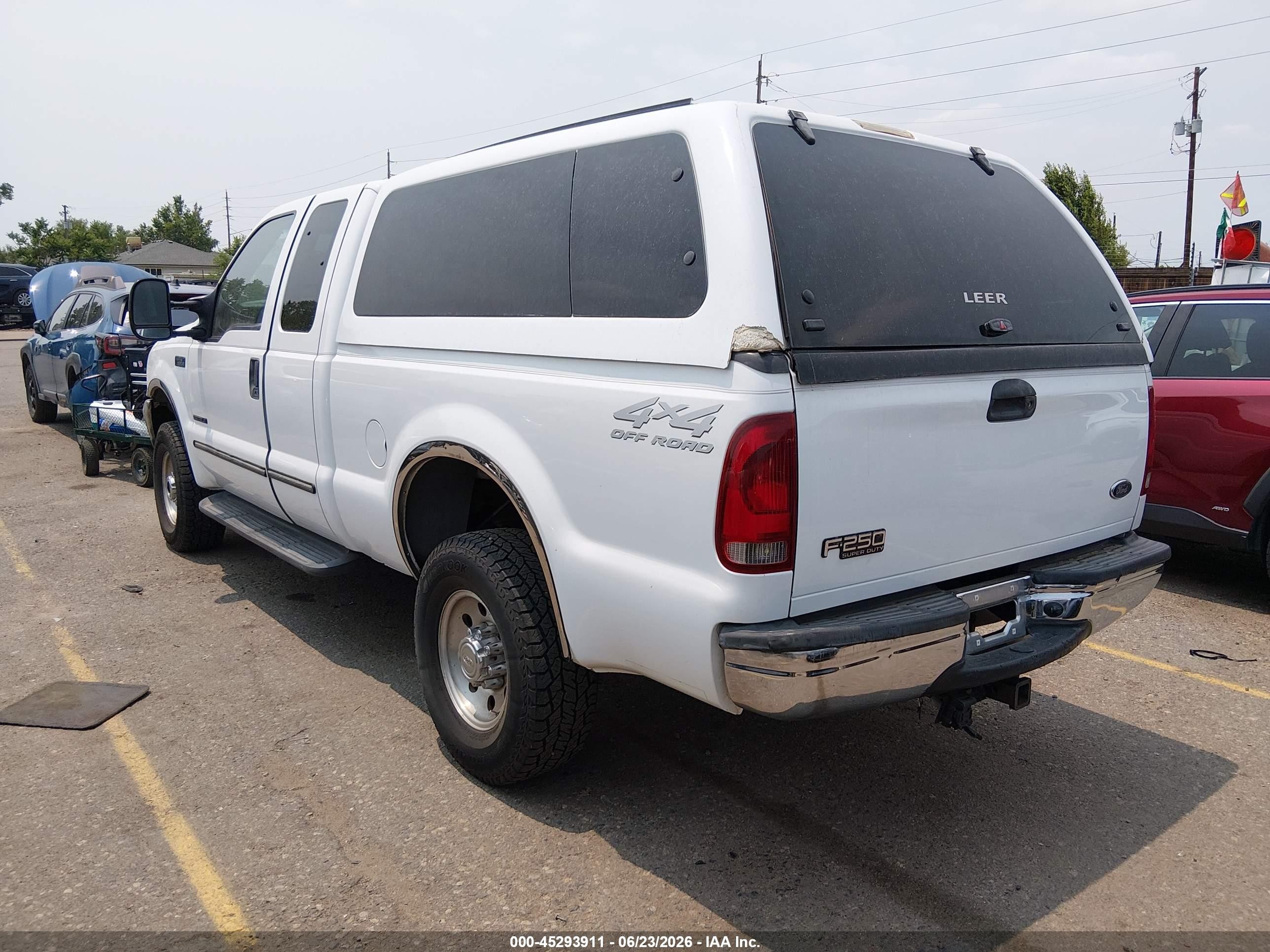 2000 Ford F-250 Lariat/xl/xlt Белый vin: 1FTNX21F3YEB97017