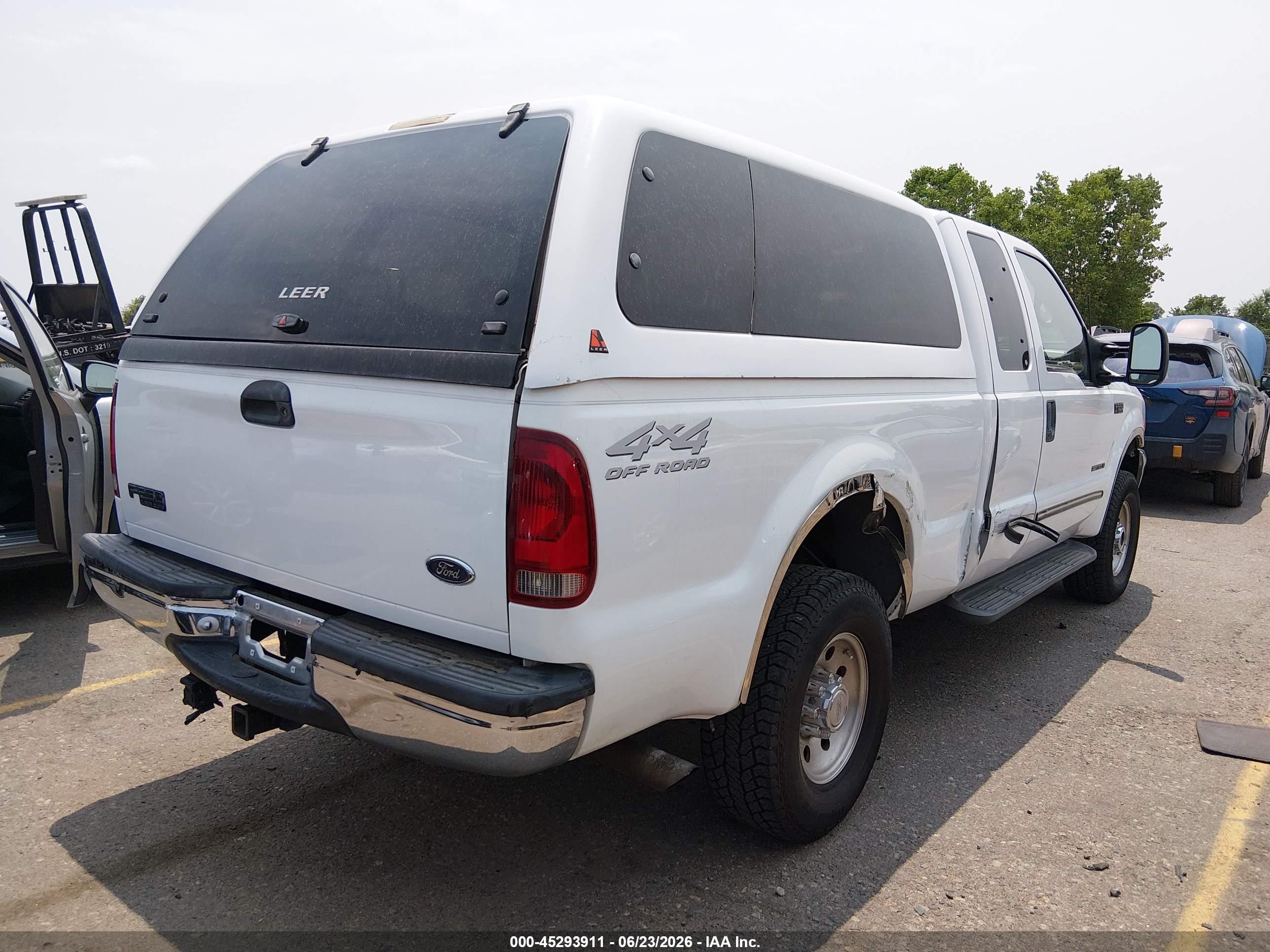 2000 Ford F-250 Lariat/xl/xlt Белый vin: 1FTNX21F3YEB97017