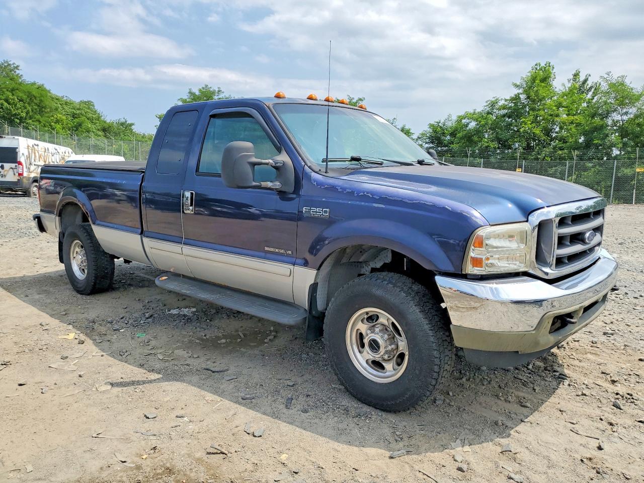 2003 Ford F250 Super Duty Blue vin: 1FTNX21F43EA07220