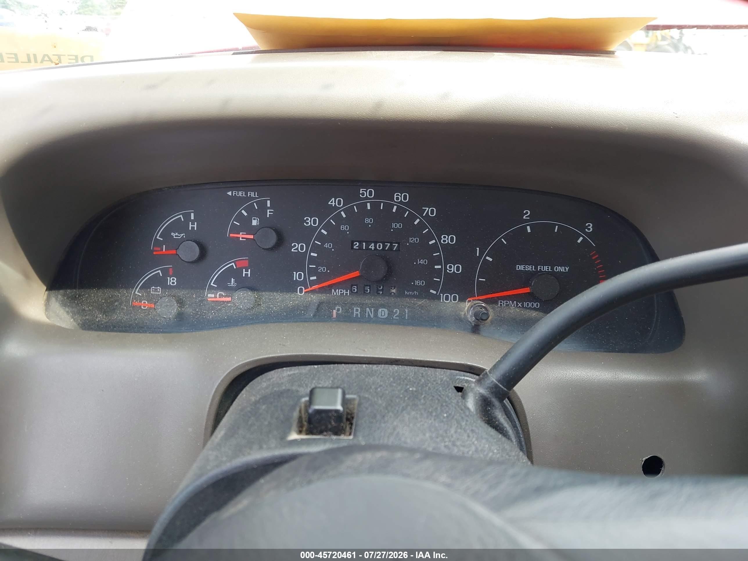2000 Ford F-250 Lariat/xl/xlt Red vin: 1FTNX21F4YEE55786