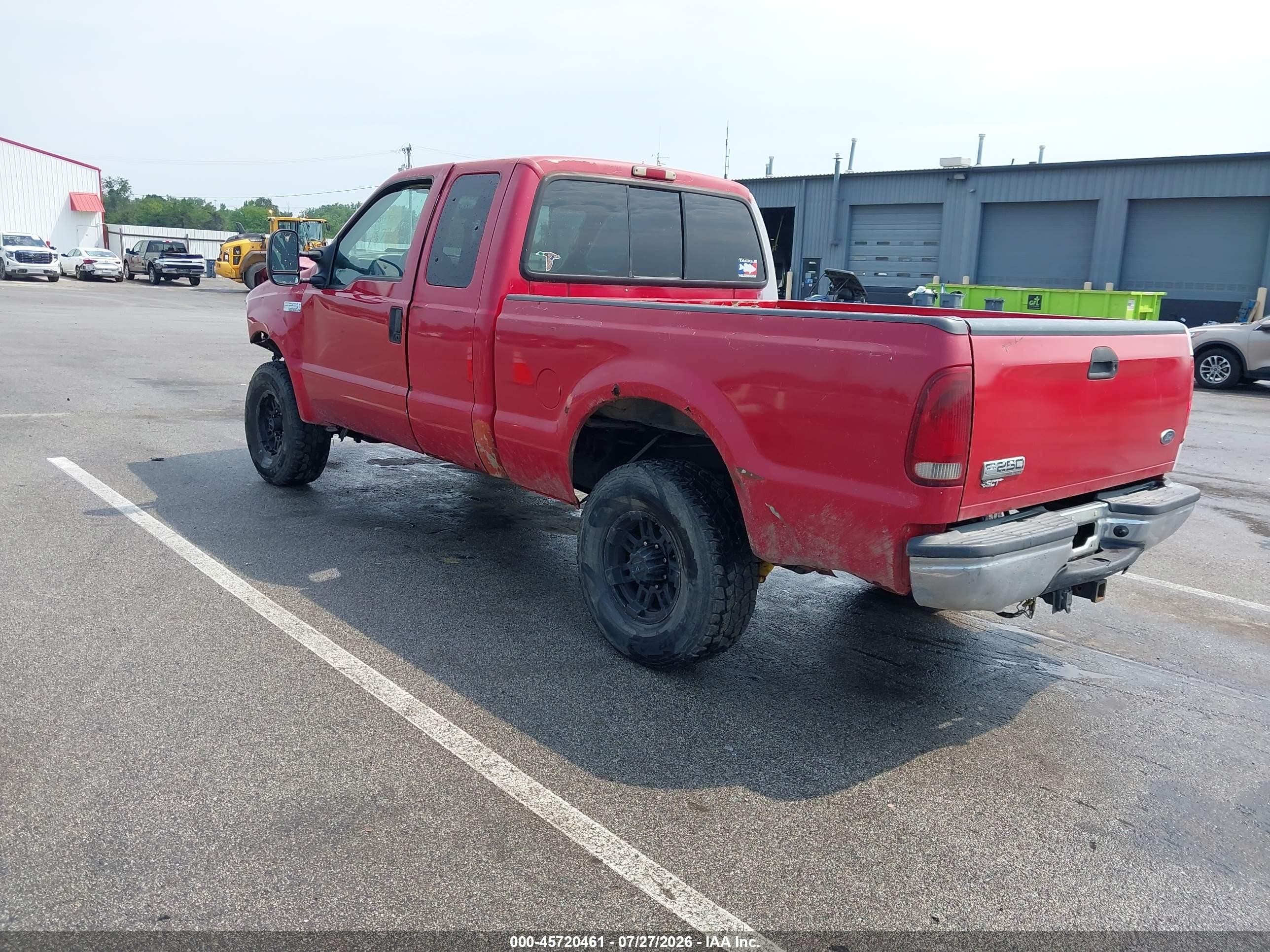 2000 Ford F-250 Lariat/xl/xlt Red vin: 1FTNX21F4YEE55786