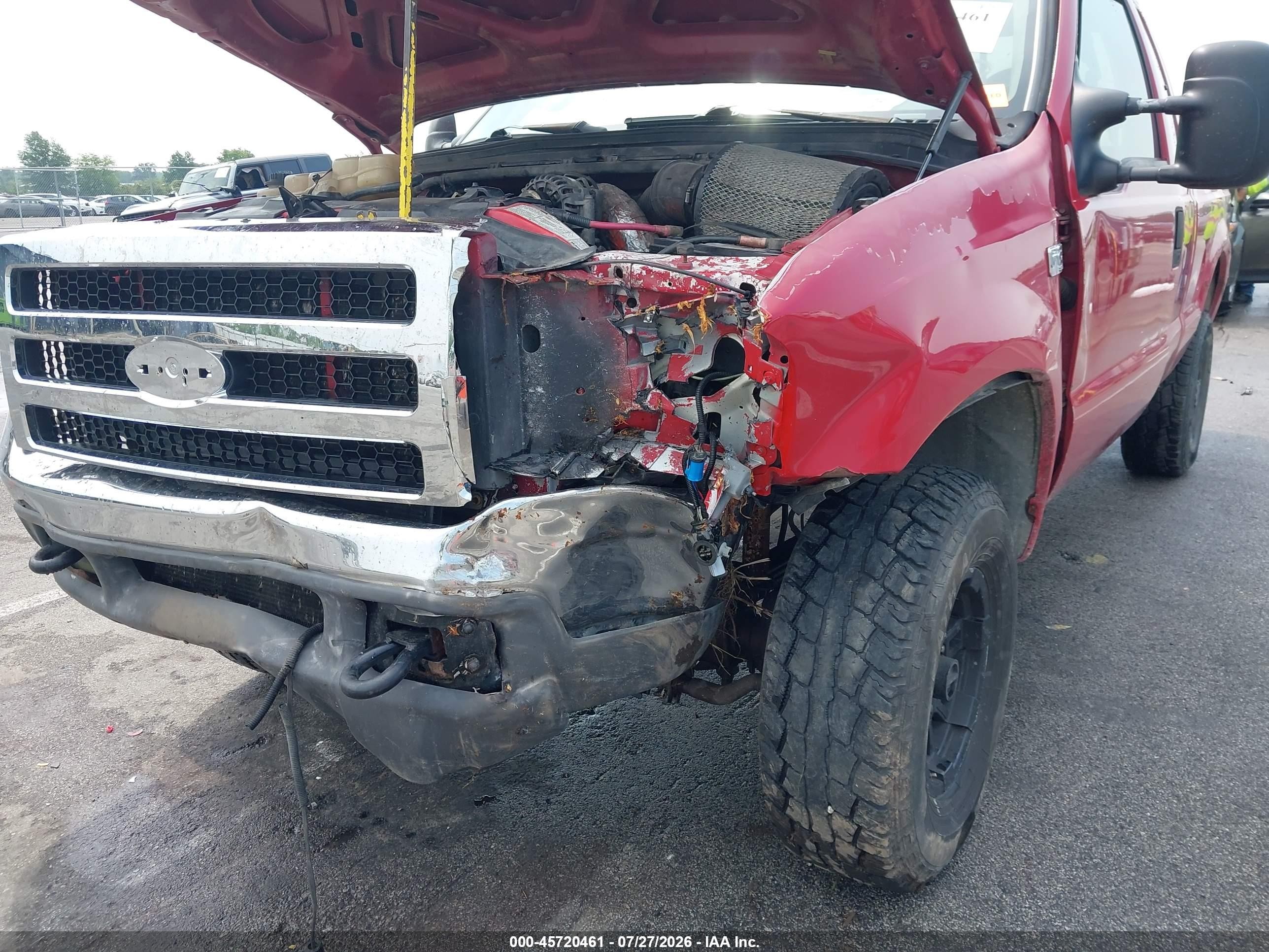 2000 Ford F-250 Lariat/xl/xlt Red vin: 1FTNX21F4YEE55786