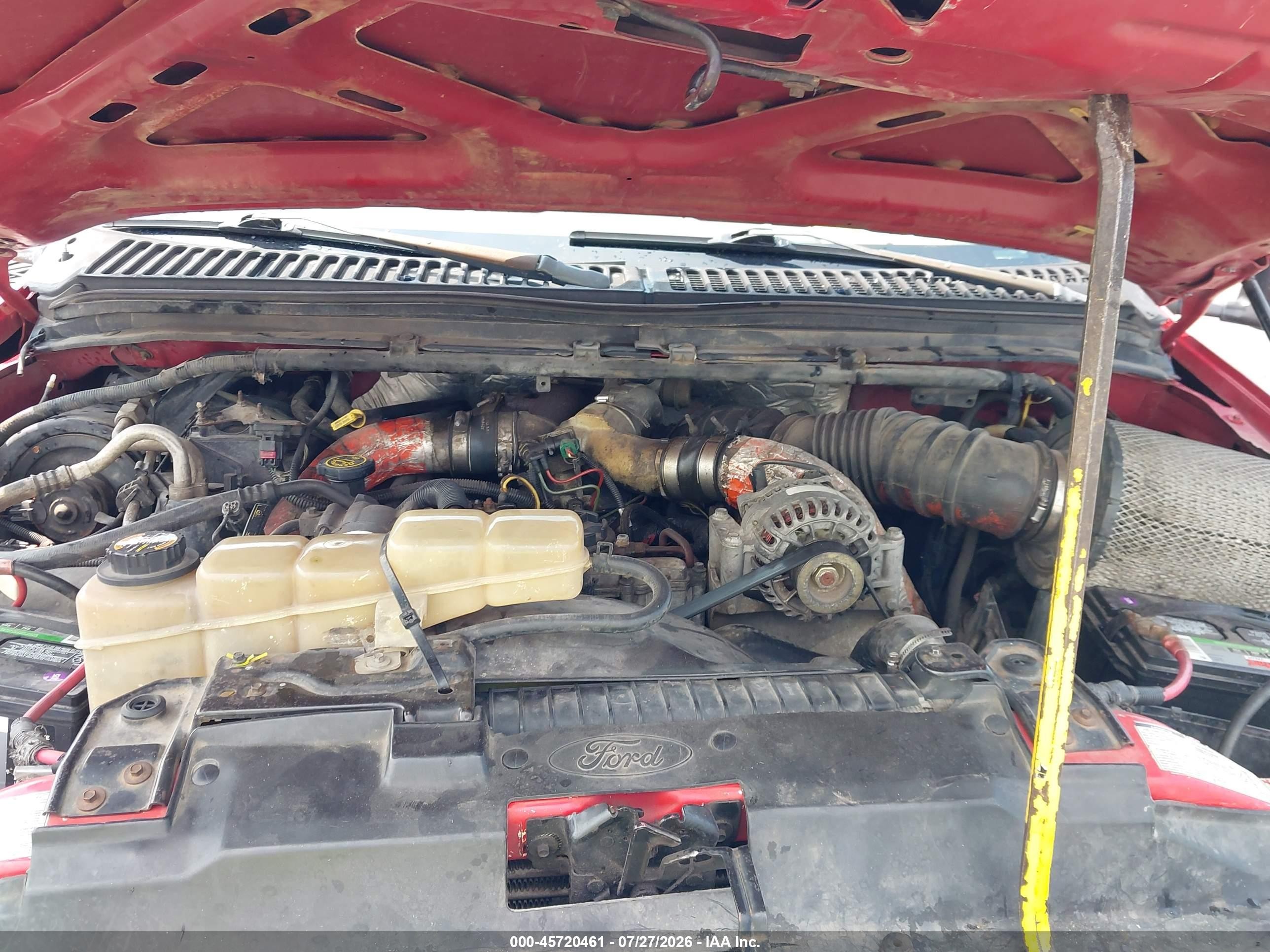 2000 Ford F-250 Lariat/xl/xlt Red vin: 1FTNX21F4YEE55786