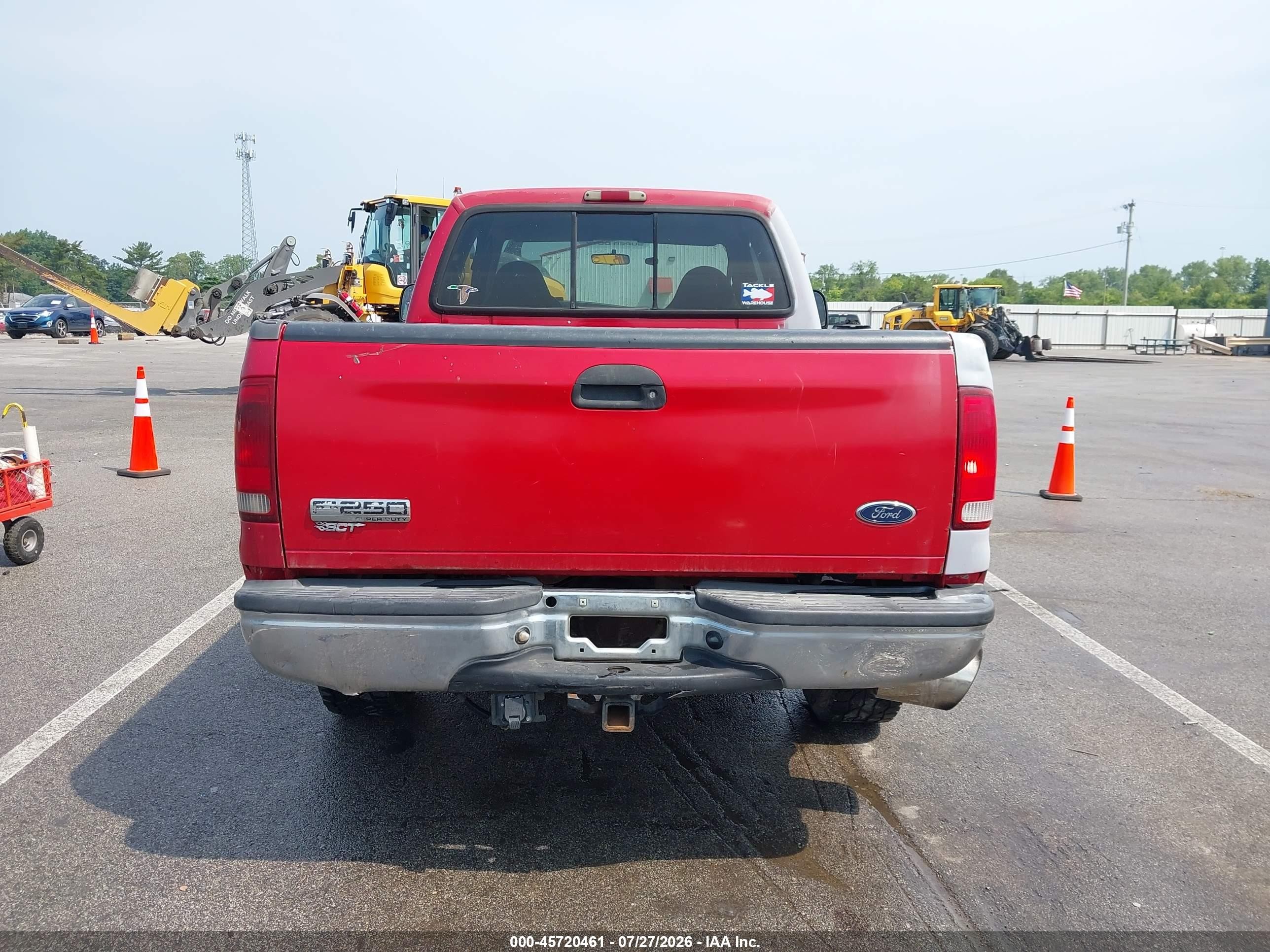 2000 Ford F-250 Lariat/xl/xlt Red vin: 1FTNX21F4YEE55786