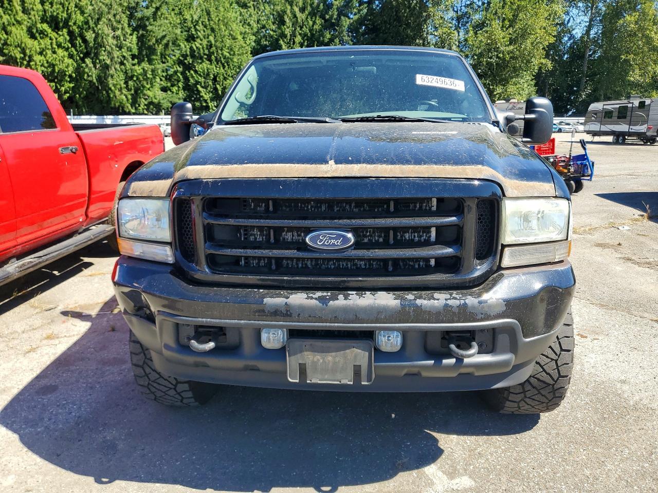 2002 Ford F250 Super Duty Black vin: 1FTNX21F52EB99262