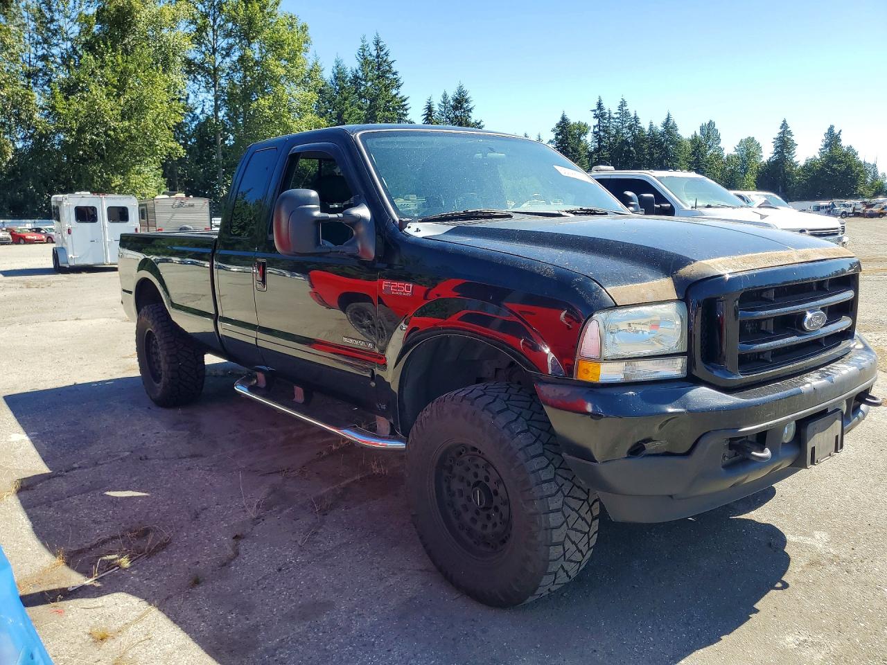 2002 Ford F250 Super Duty Black vin: 1FTNX21F52EB99262