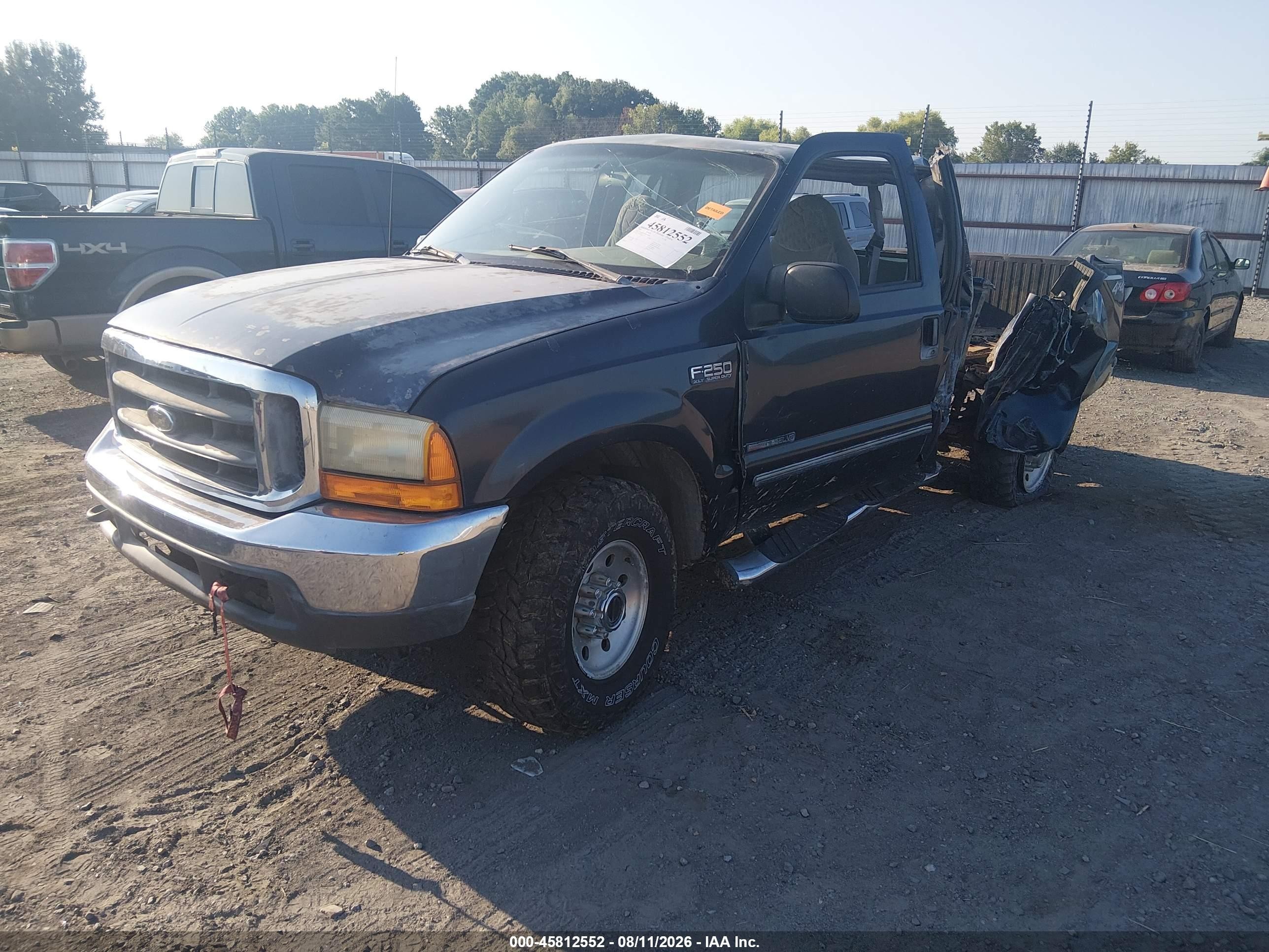 2000 Ford F-250 Lariat/xl/xlt Dark Blue vin: 1FTNX21F5YEA98490