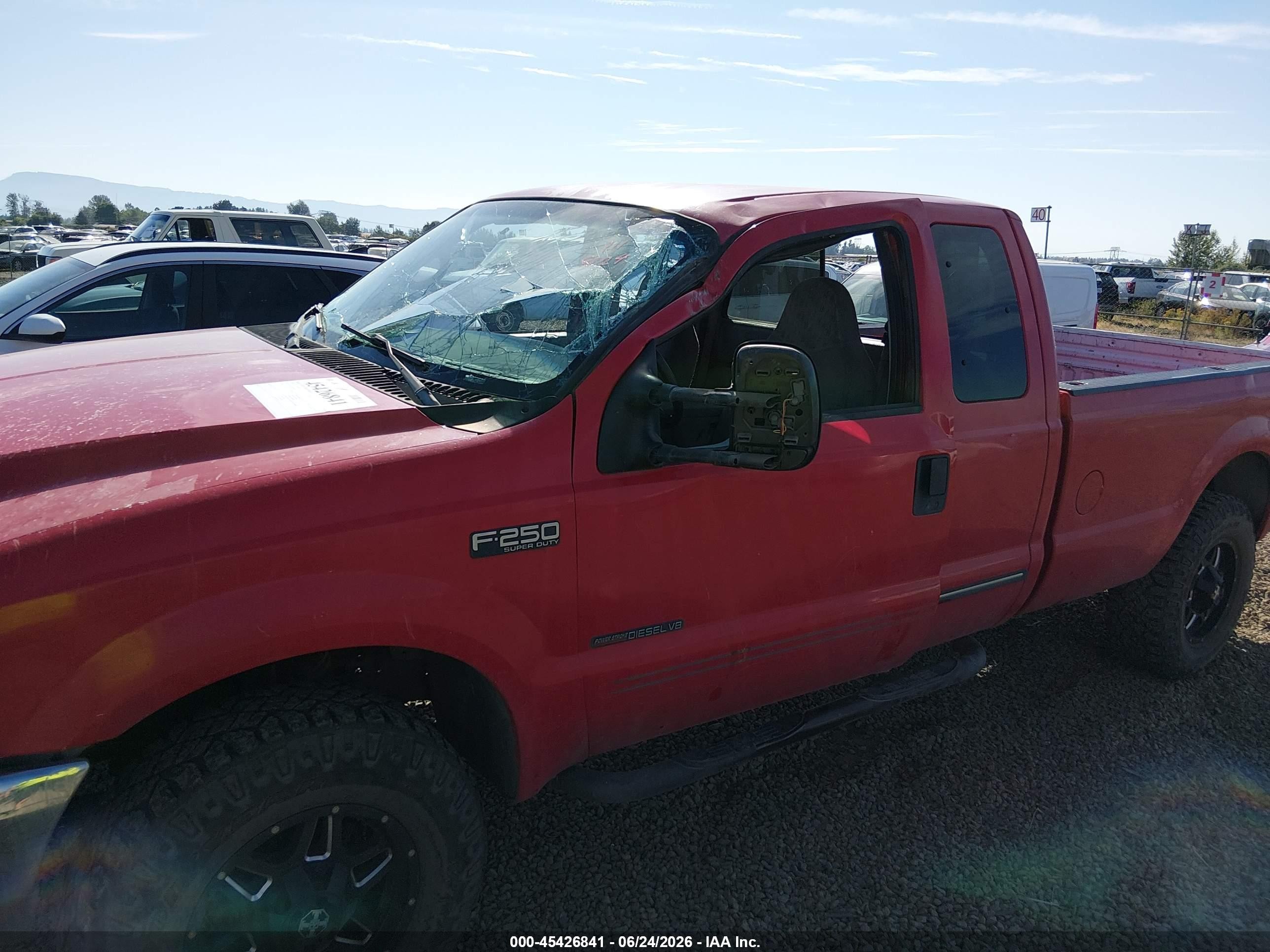 1999 Ford F-250 Lariat/xl/xlt Red vin: 1FTNX21F6XEE90411