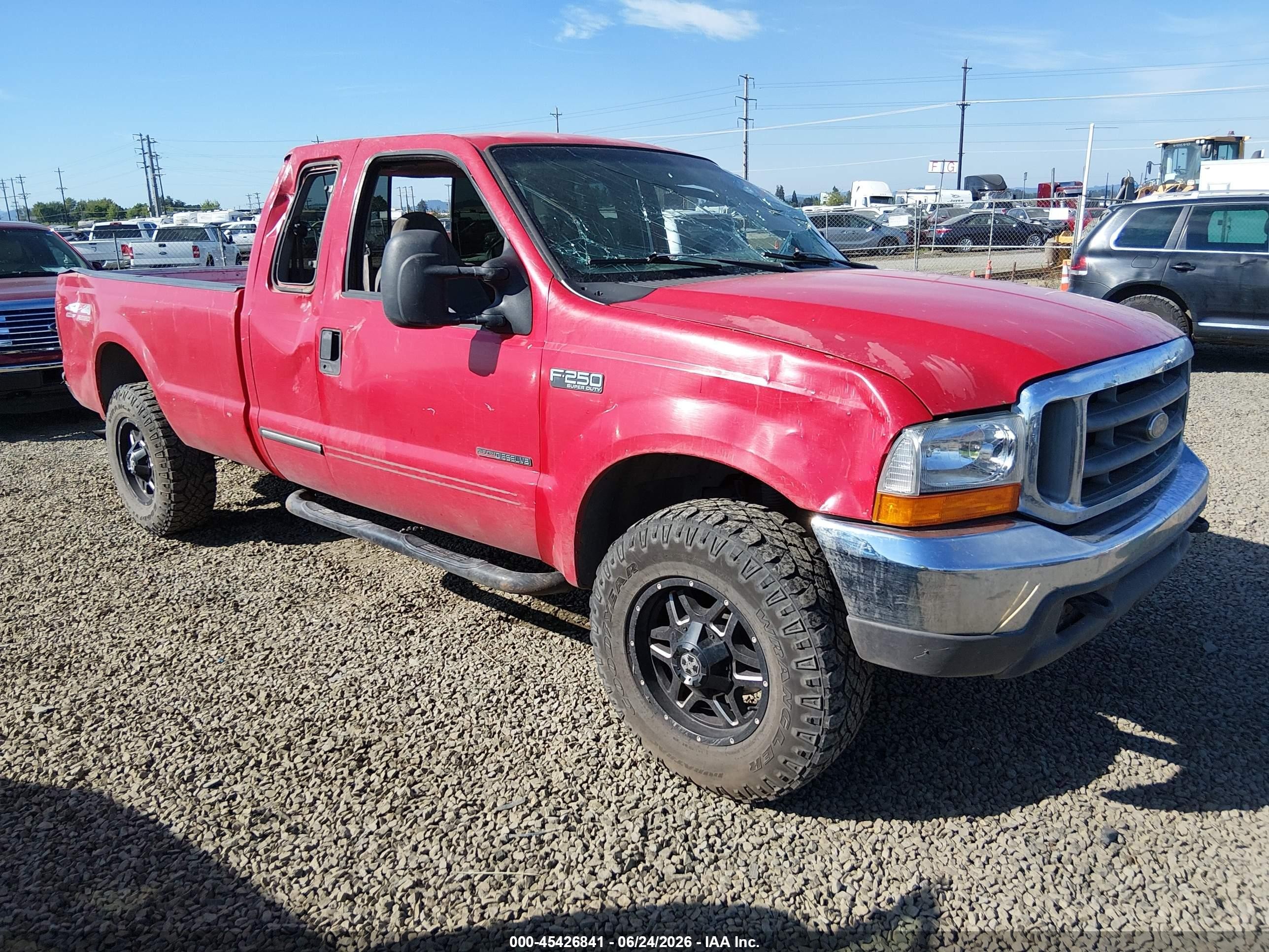 1999 Ford F-250 Lariat/xl/xlt Red vin: 1FTNX21F6XEE90411