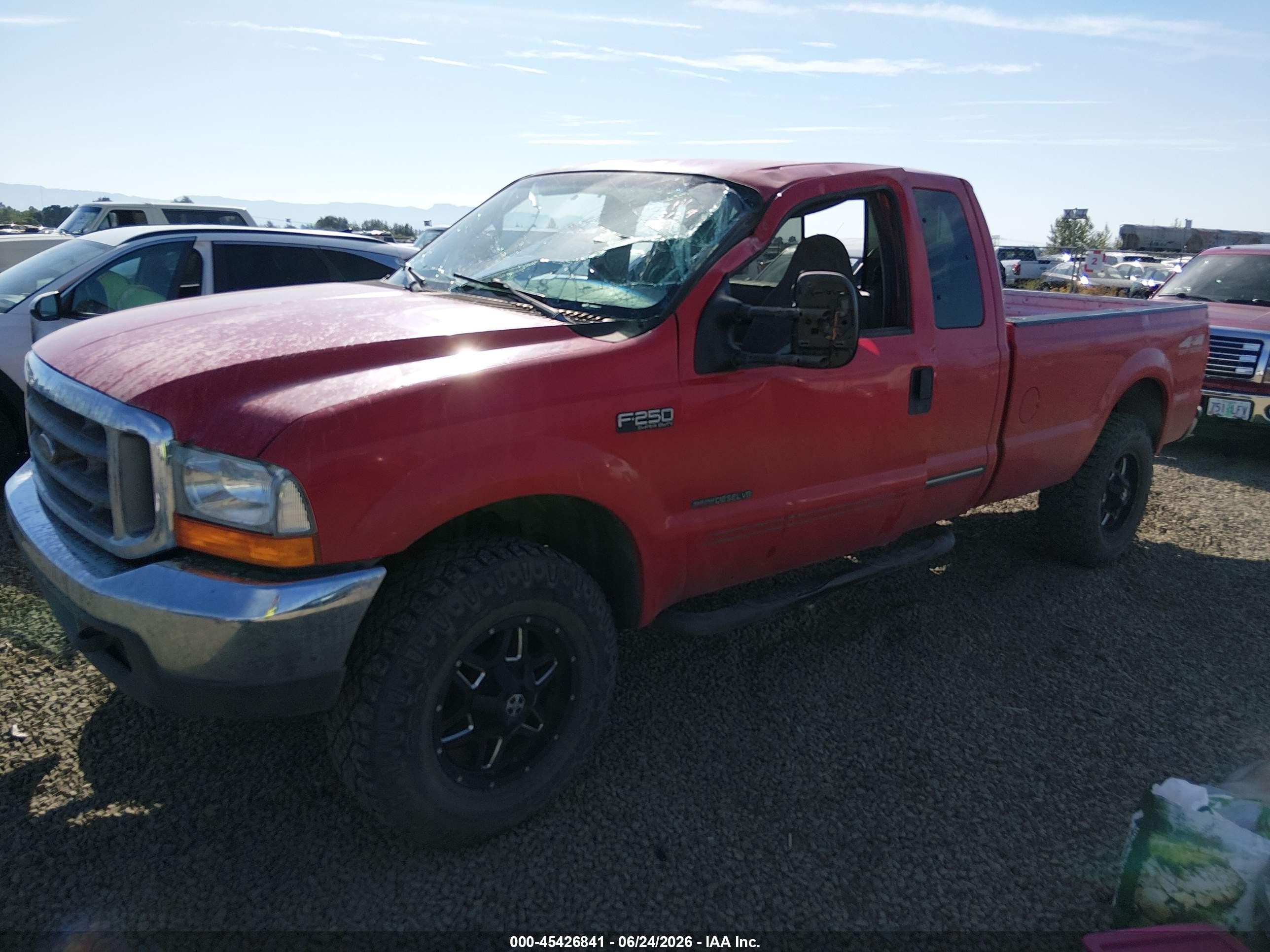 1999 Ford F-250 Lariat/xl/xlt Red vin: 1FTNX21F6XEE90411