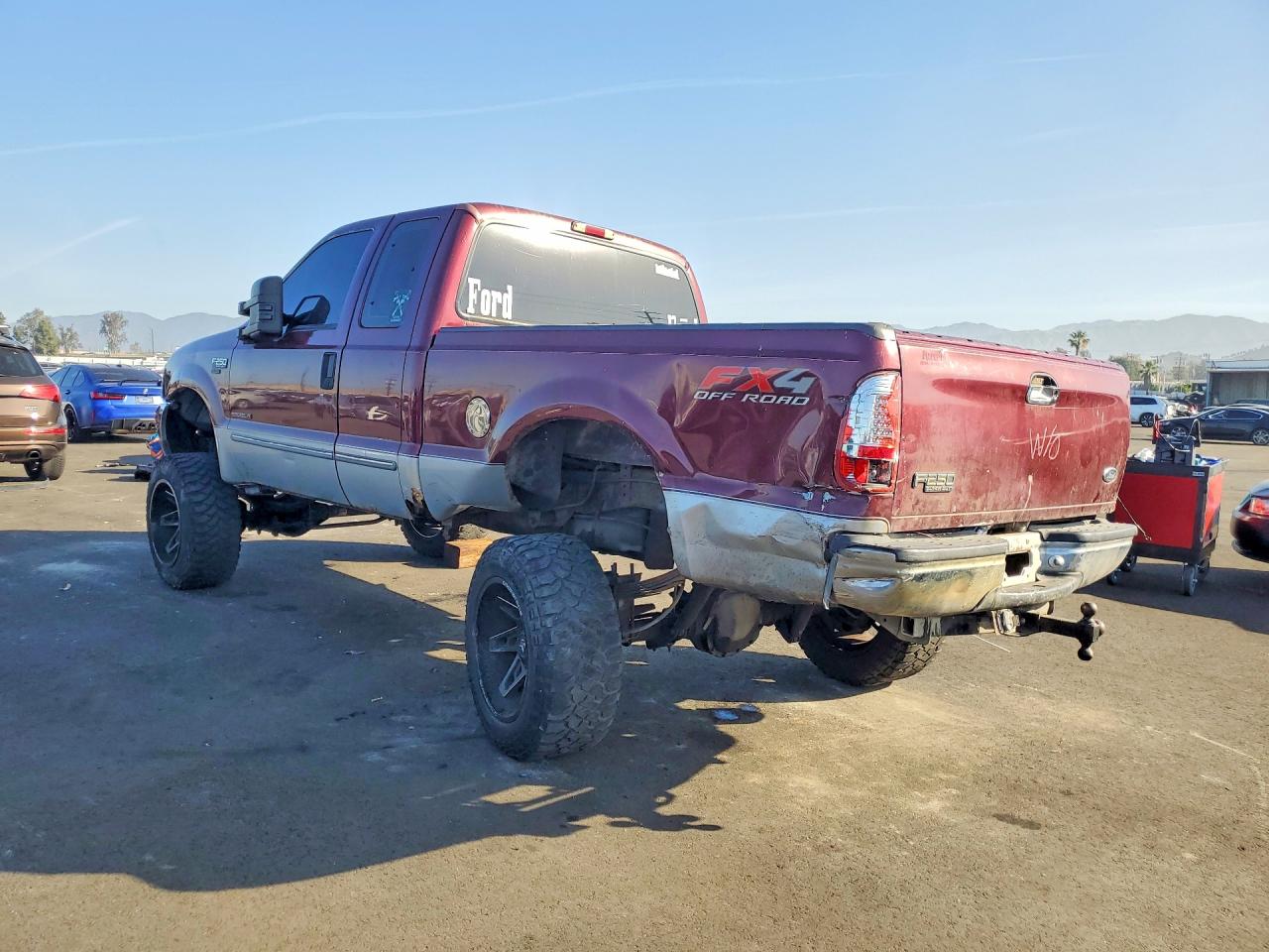2000 Ford F250 Super Duty Burgundy vin: 1FTNX21F6YEB17757