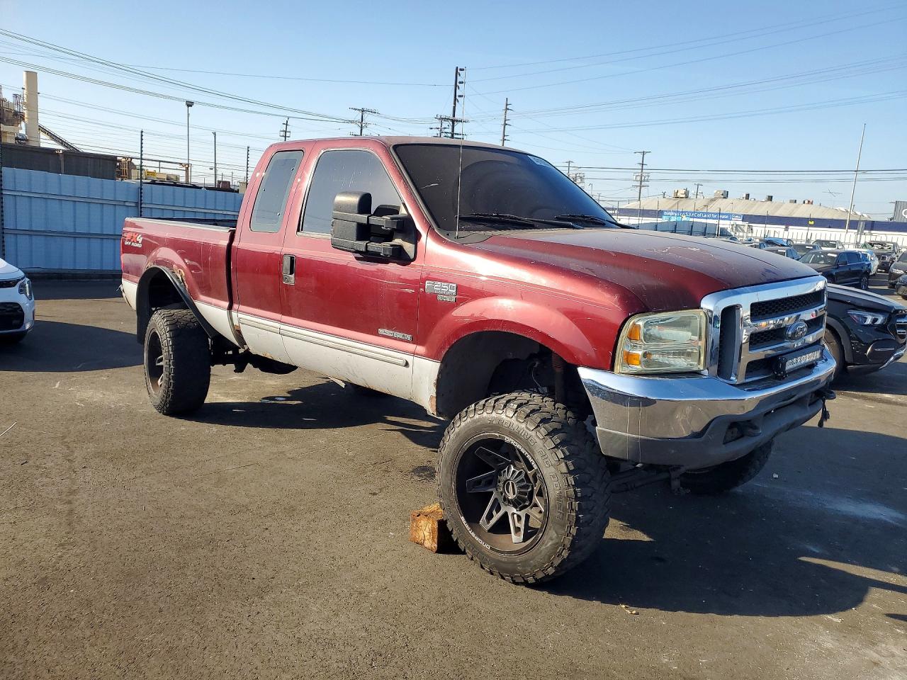 2000 Ford F250 Super Duty Burgundy vin: 1FTNX21F6YEB17757