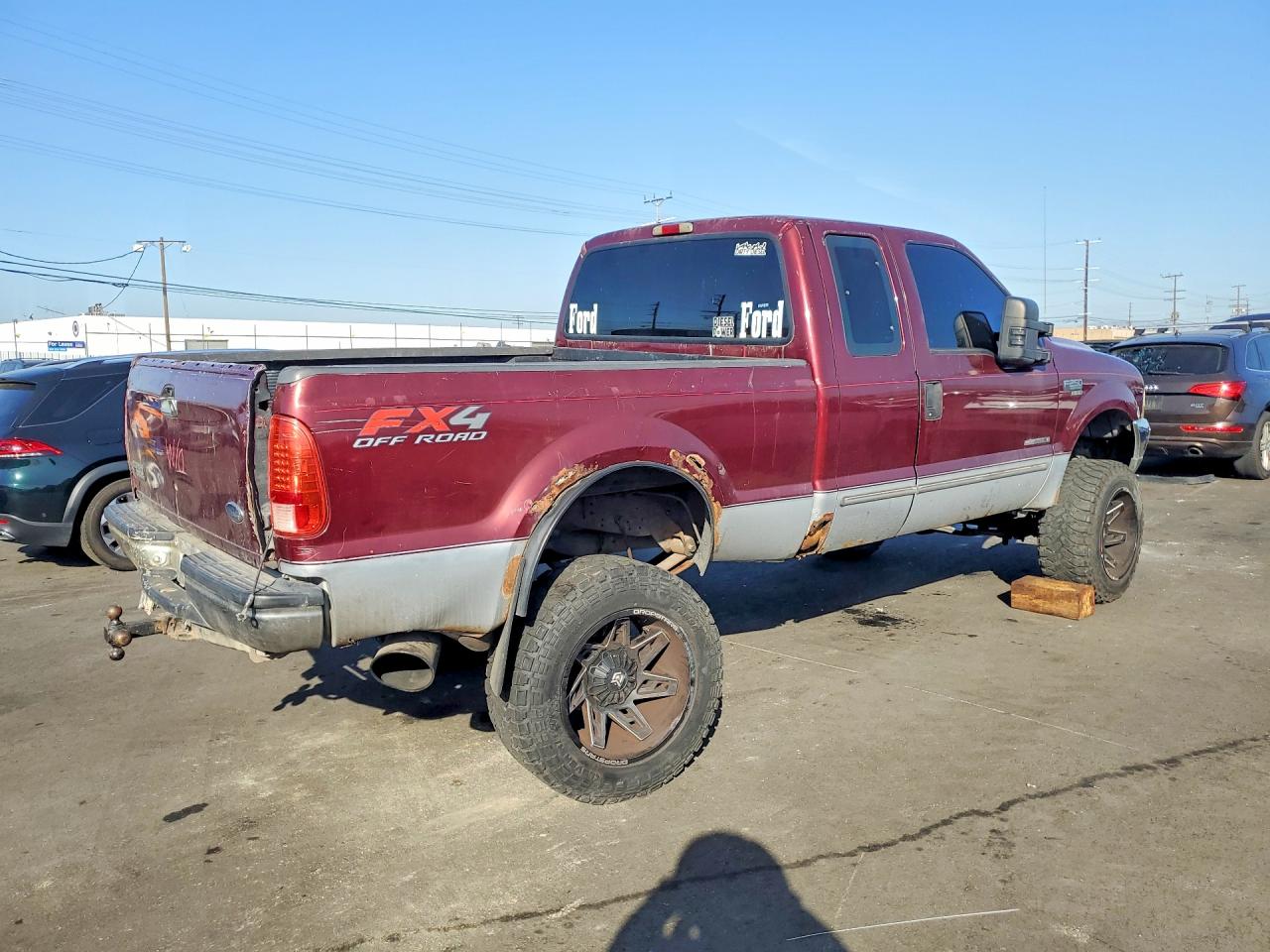 2000 Ford F250 Super Duty Burgundy vin: 1FTNX21F6YEB17757