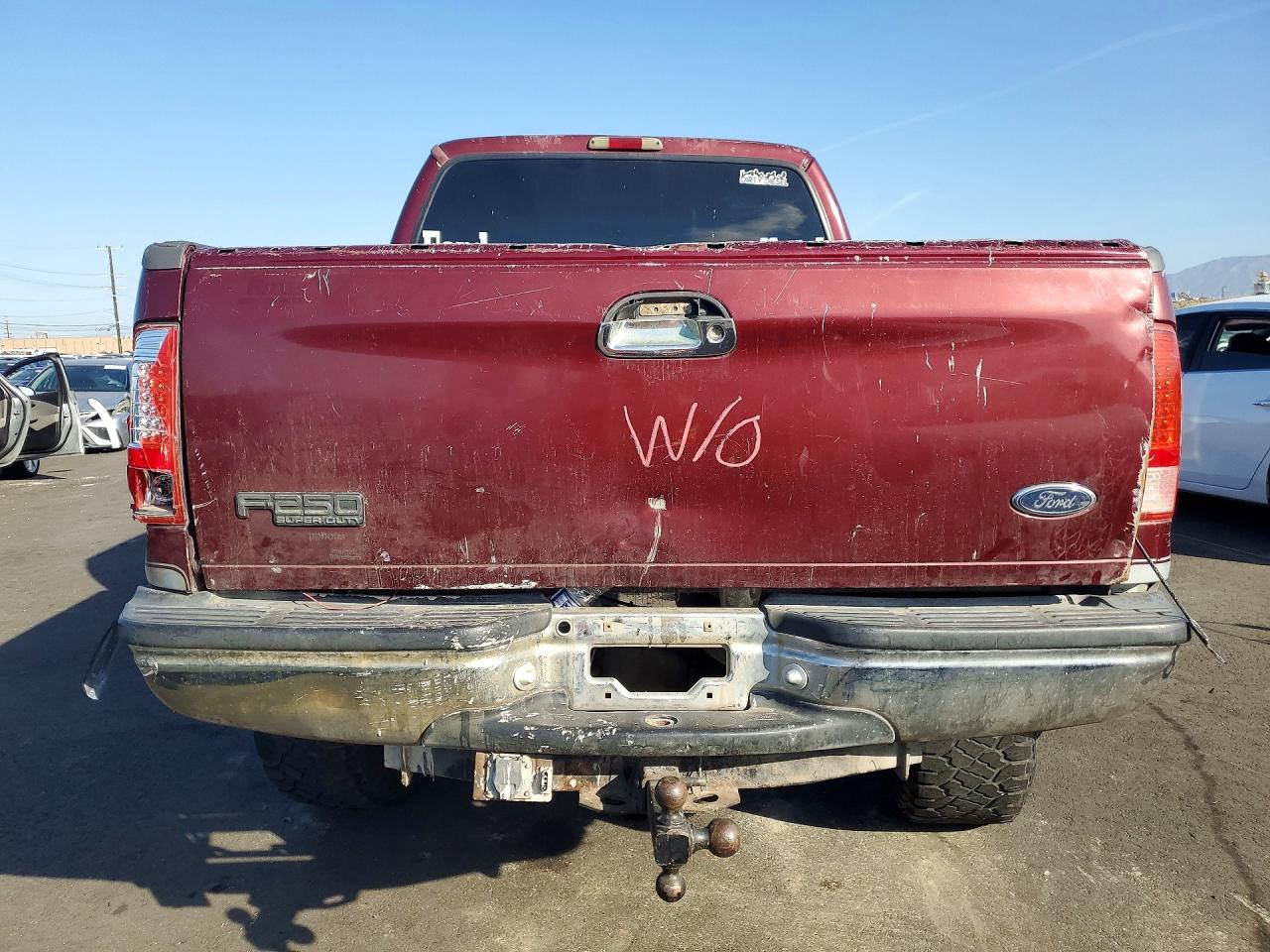 2000 Ford F250 Super Duty Burgundy vin: 1FTNX21F6YEB17757