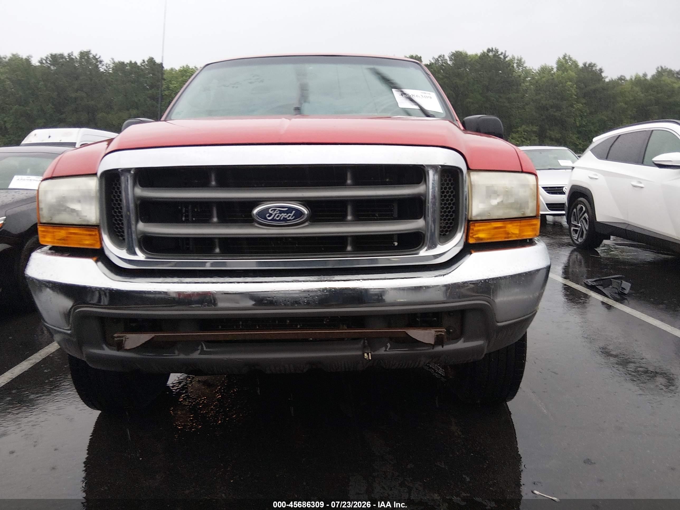 2000 Ford F-250 Lariat/xl/xlt Red vin: 1FTNX21F7YEC71555