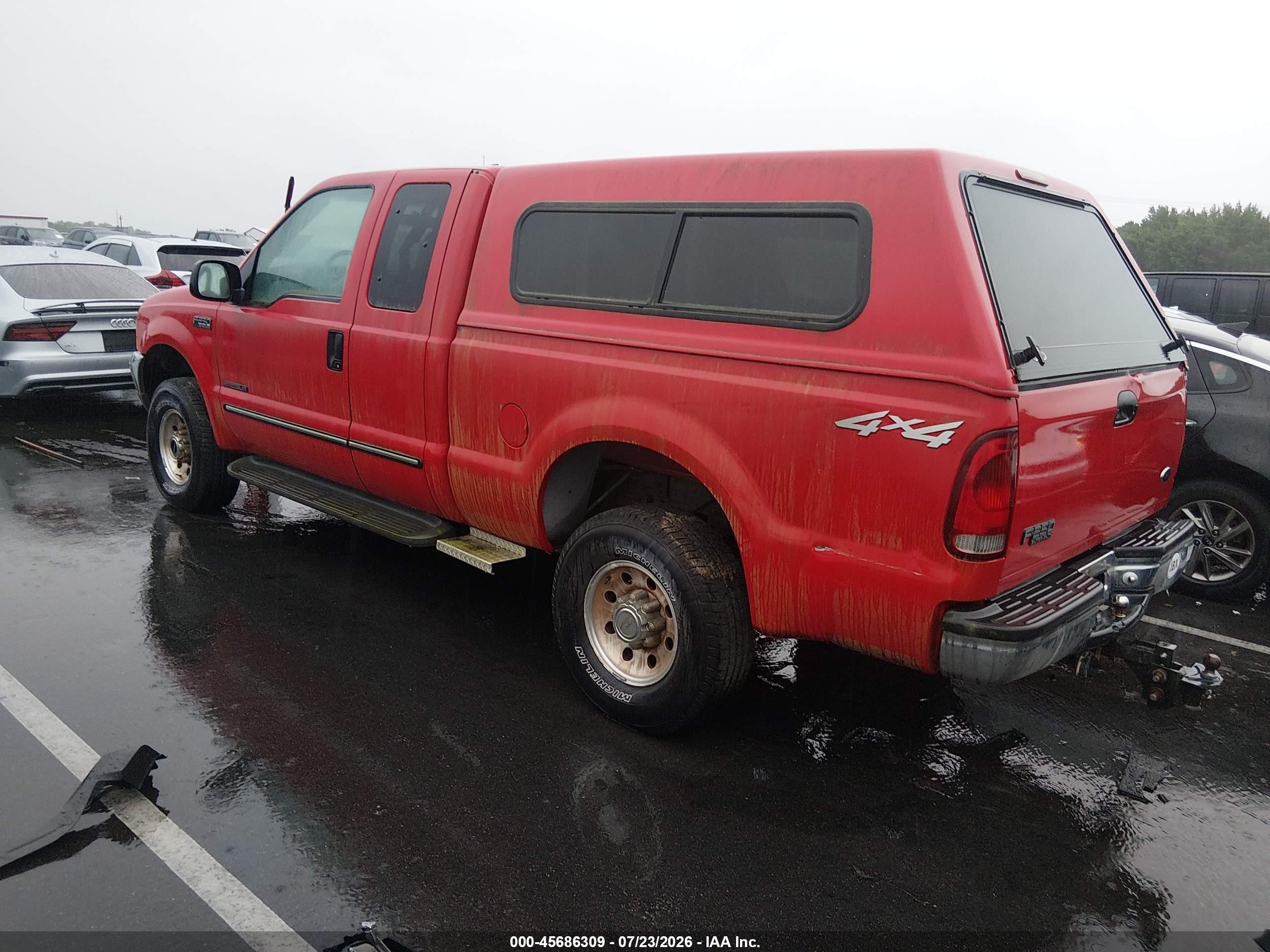 2000 Ford F-250 Lariat/xl/xlt Red vin: 1FTNX21F7YEC71555