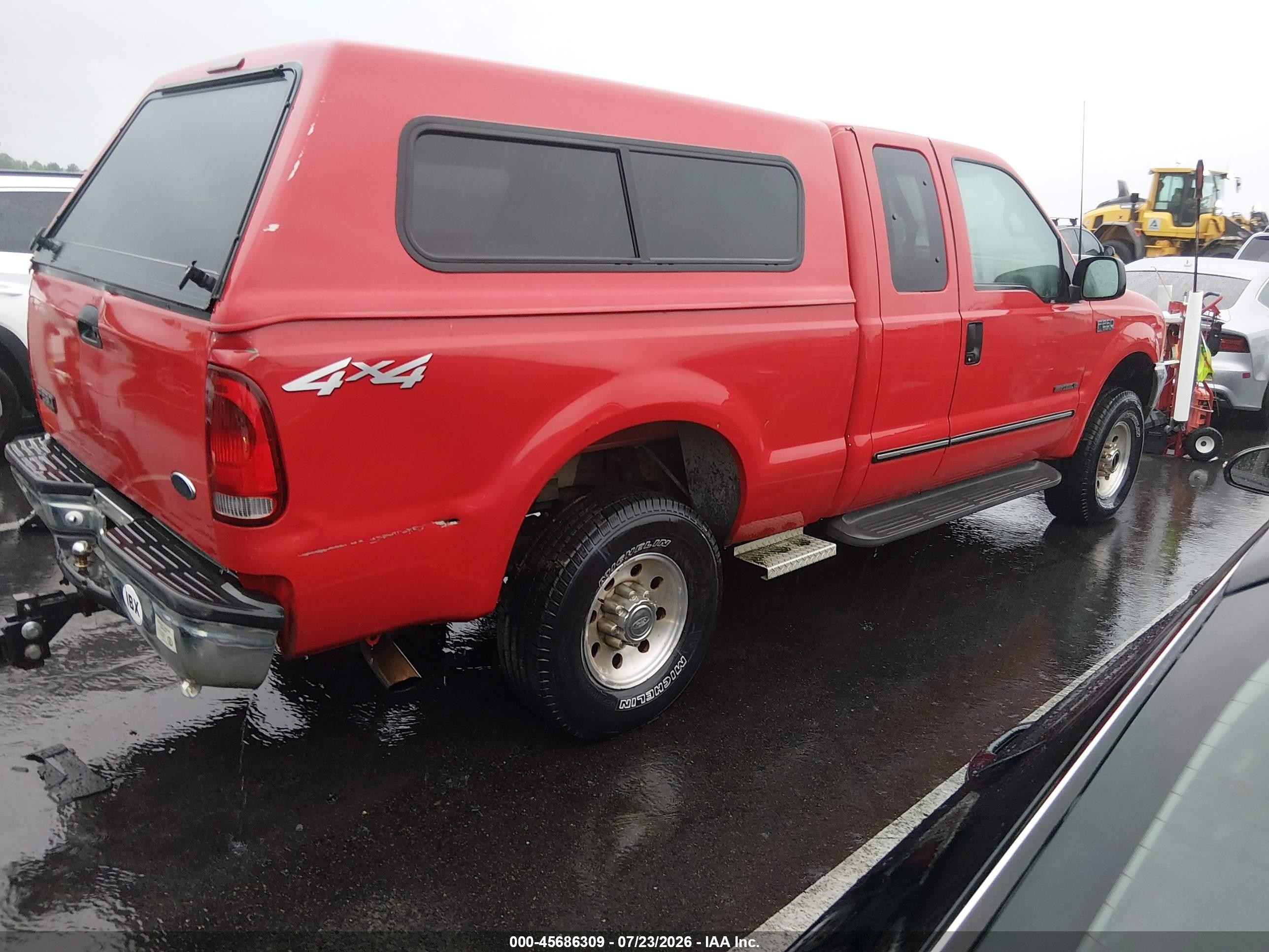 2000 Ford F-250 Lariat/xl/xlt Red vin: 1FTNX21F7YEC71555