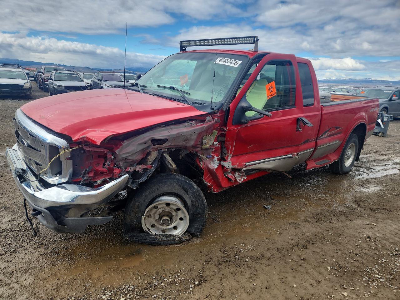 1999 Ford F250 Super Duty Red vin: 1FTNX21F8XEA56488