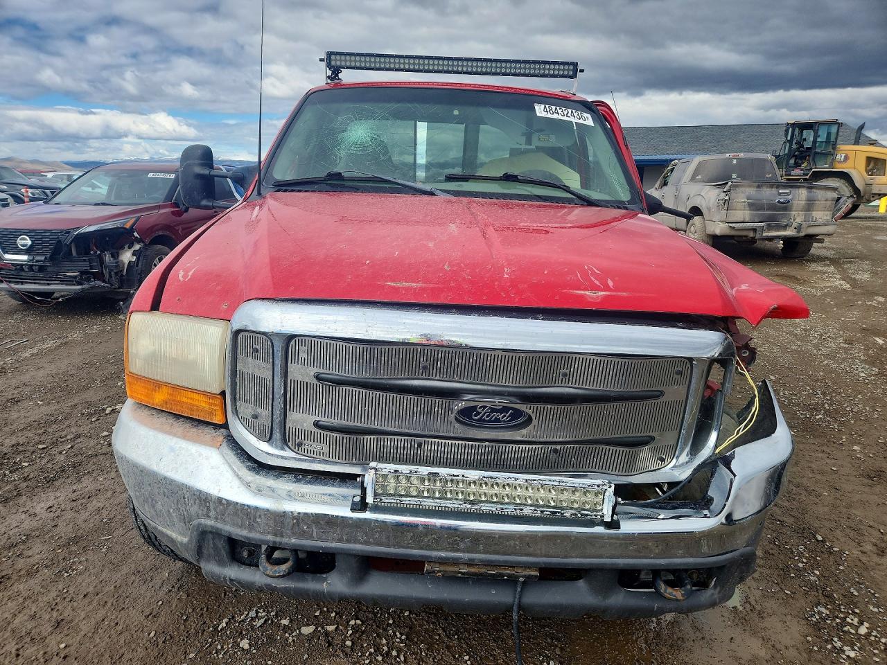 1999 Ford F250 Super Duty Red vin: 1FTNX21F8XEA56488