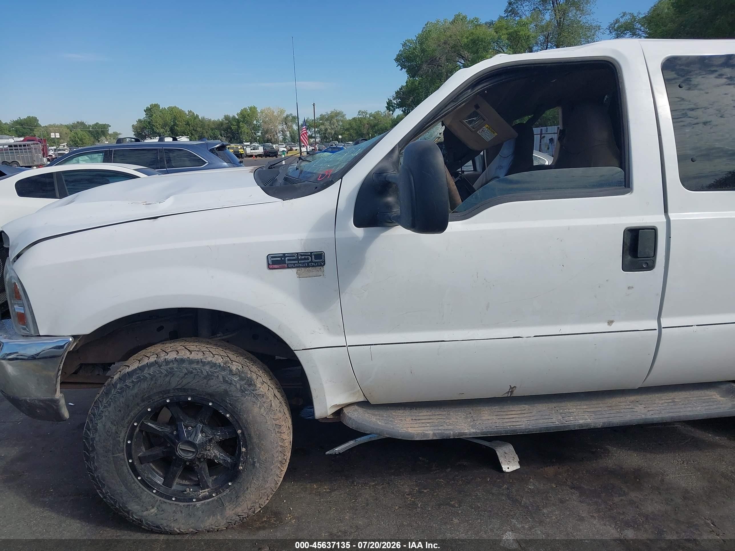 2000 Ford F-250 Lariat/xl/xlt White vin: 1FTNX21F8YEA30670