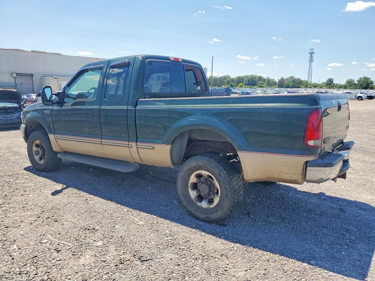 1999 Ford F250 Super Duty Green vin: 1FTNX21F9XEA00611
