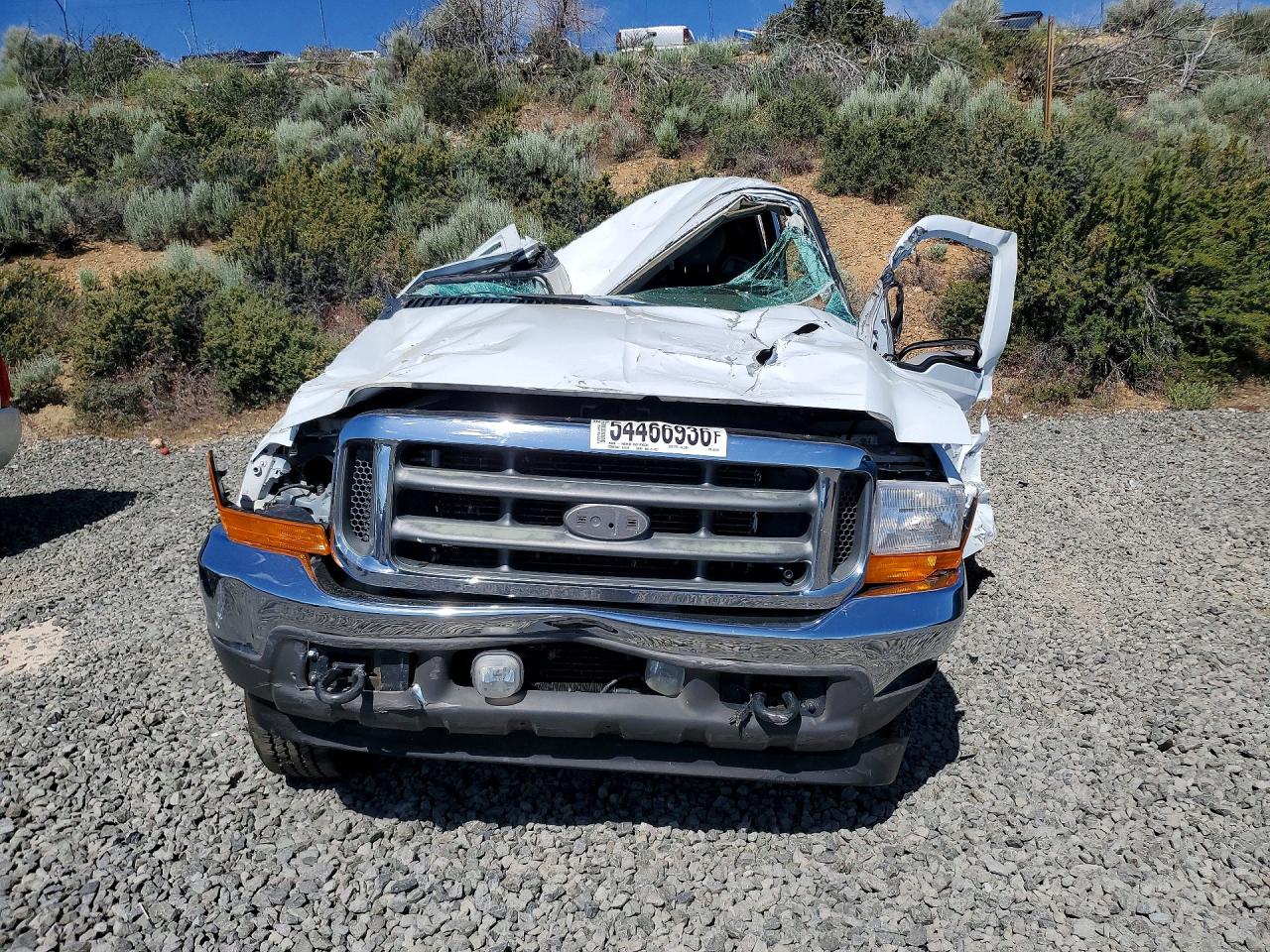 2001 Ford F250 Super Duty White vin: 1FTNX21FX1EB22479