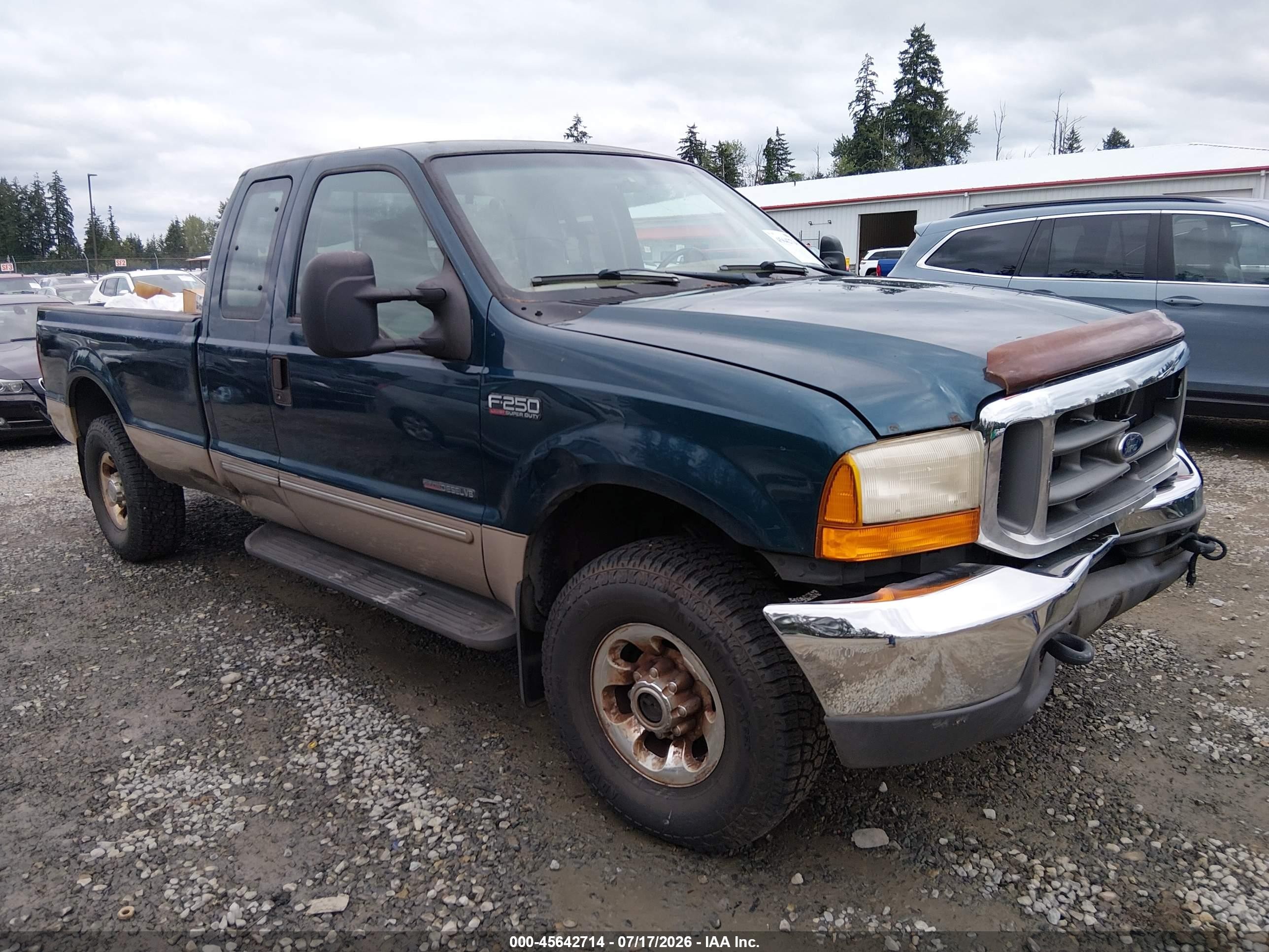 1999 Ford F-250 Lariat/xl/xlt Blue vin: 1FTNX21FXXEE12729